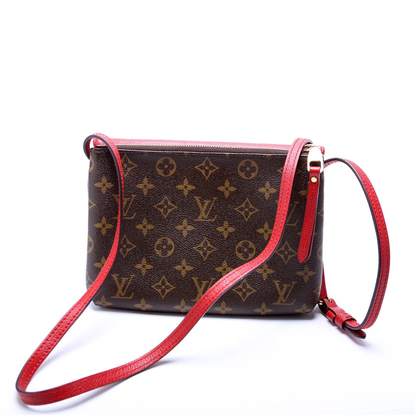 Louis Vuitton Pochette Twice Monogram Red Clutch Bag