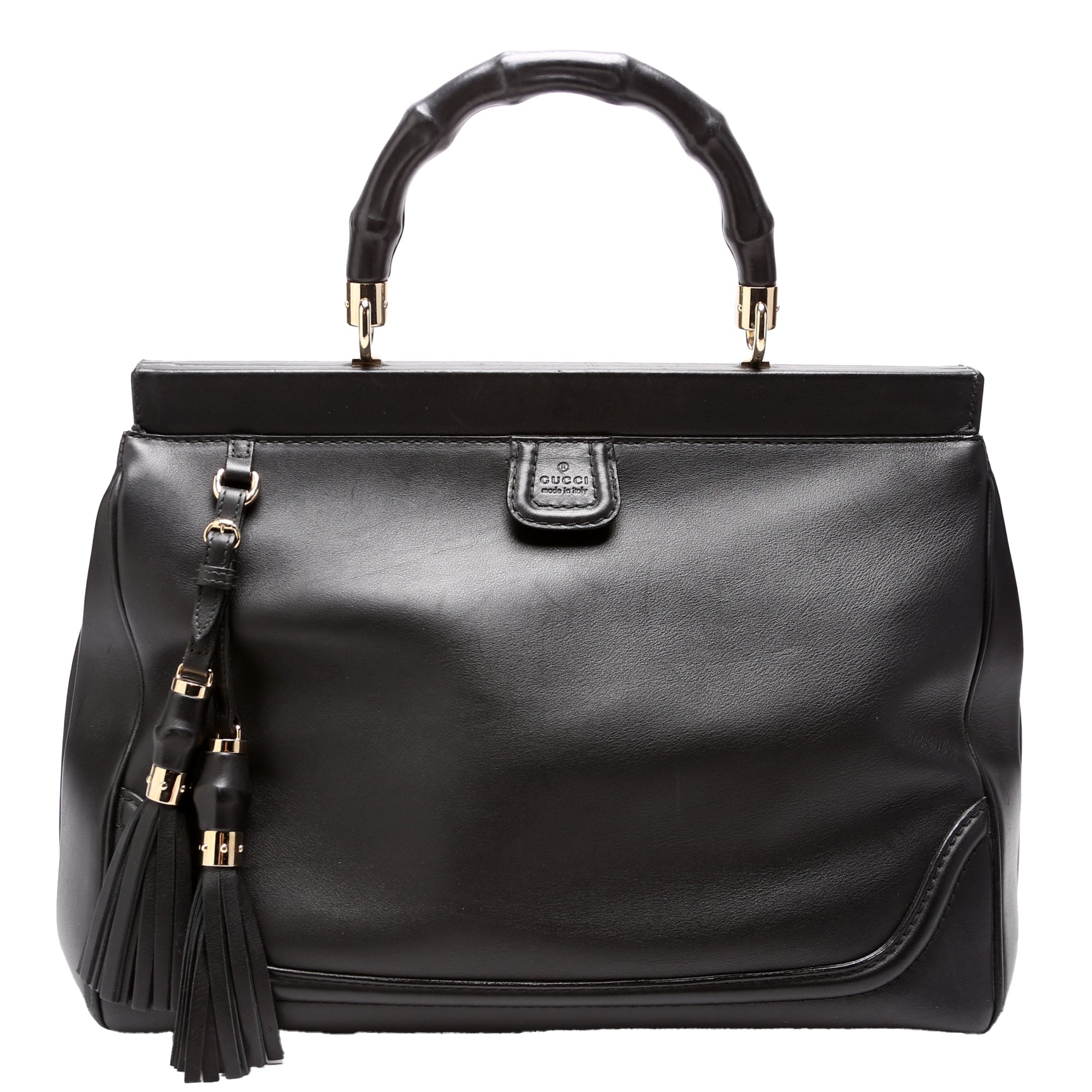 Gucci Bold Bamboo Medium Top Handle Travel Bag