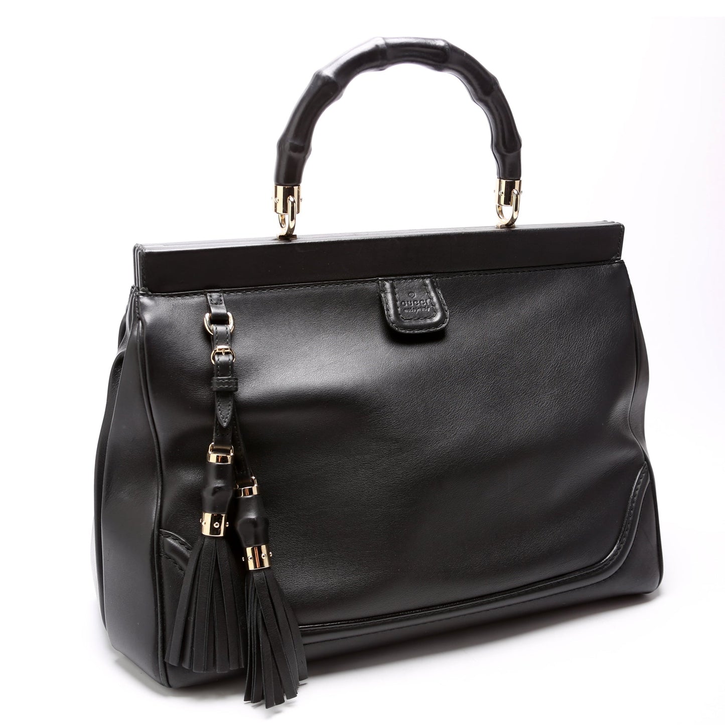 Gucci Bold Bamboo Medium Top Handle Travel Bag