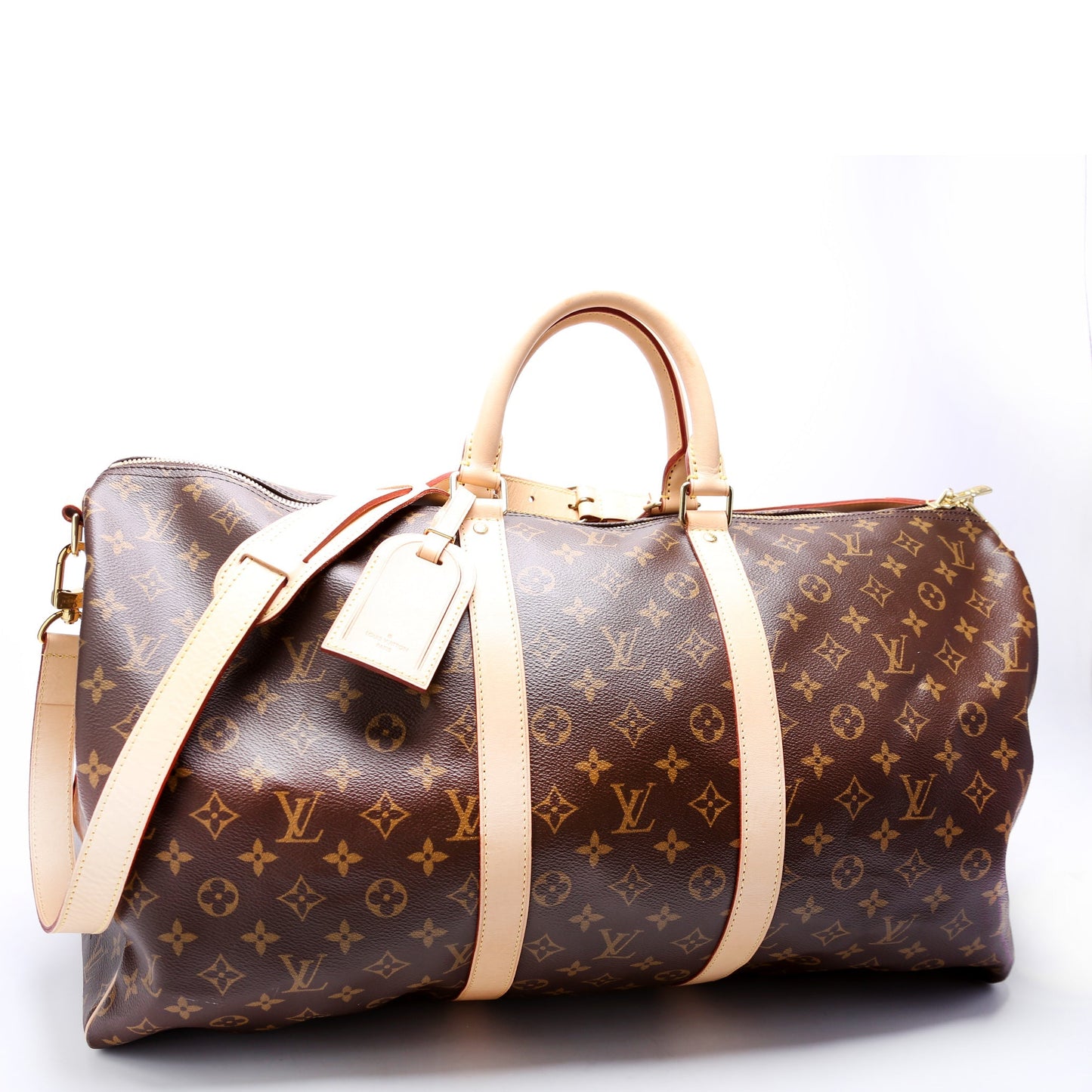 Louis Vuitton Keepall 55 Bandouliere Monogram Travel Bag Bandouliere 9