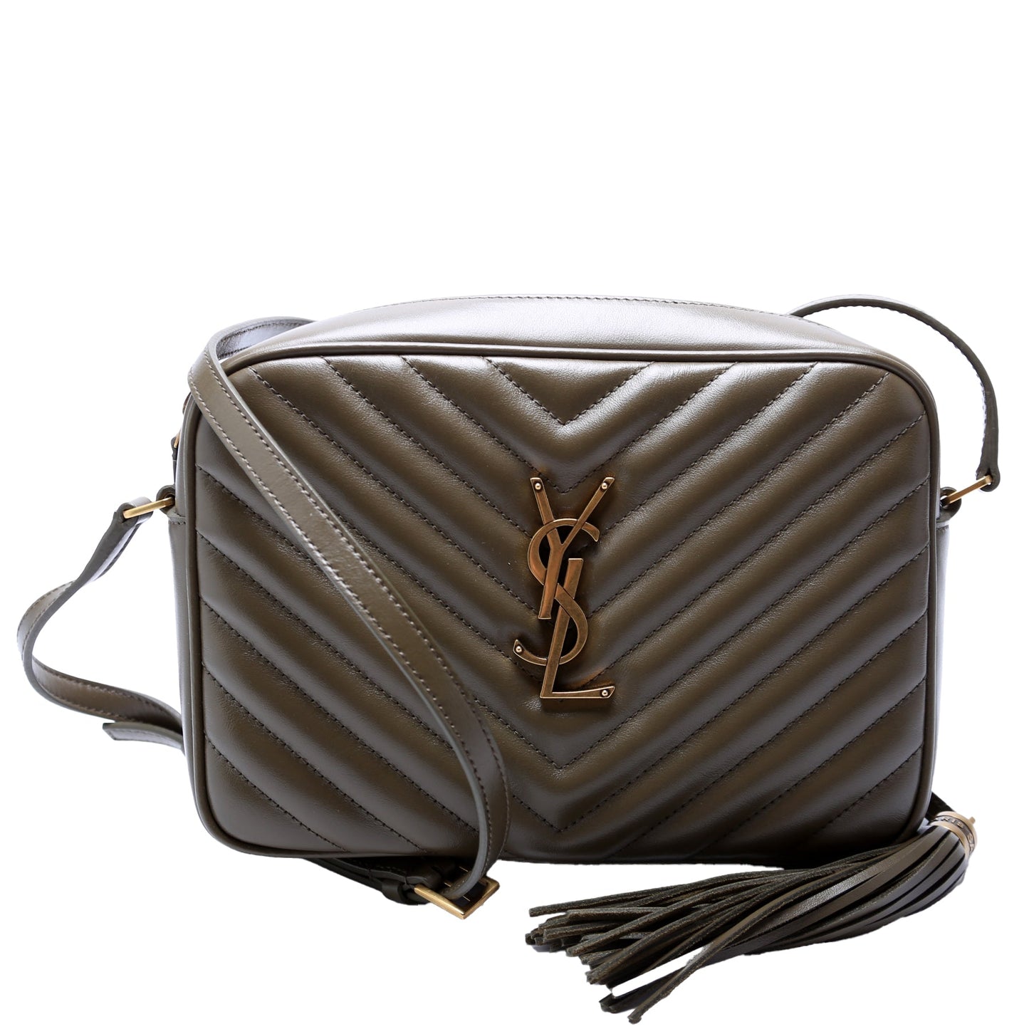 YSL Saint Laurent Saint Laurent Lou Camera Bag Quilted Green Travel Bag
