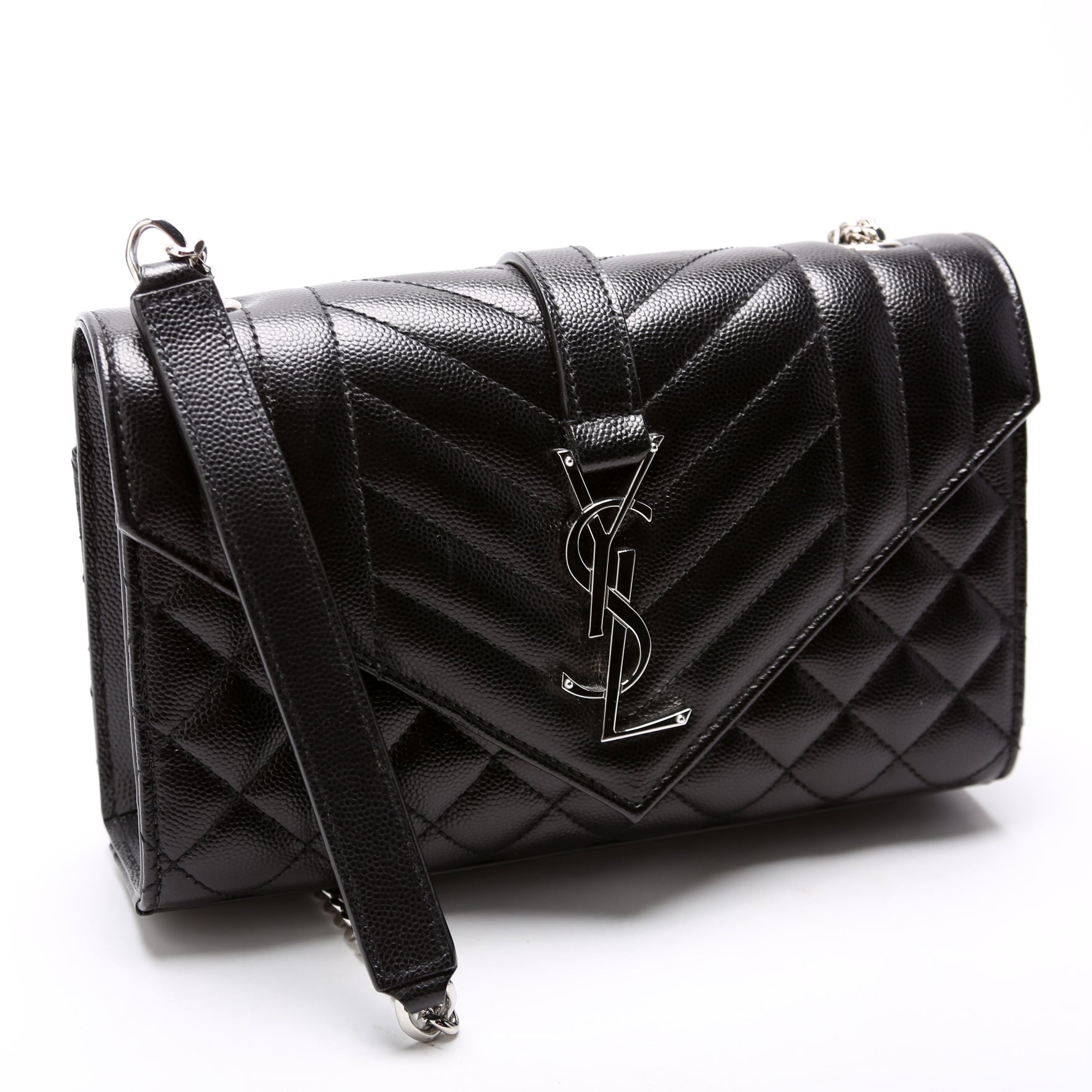 YSL Saint Laurent Saint Laurent Envelope Triquilt Bag Small Travel Bag