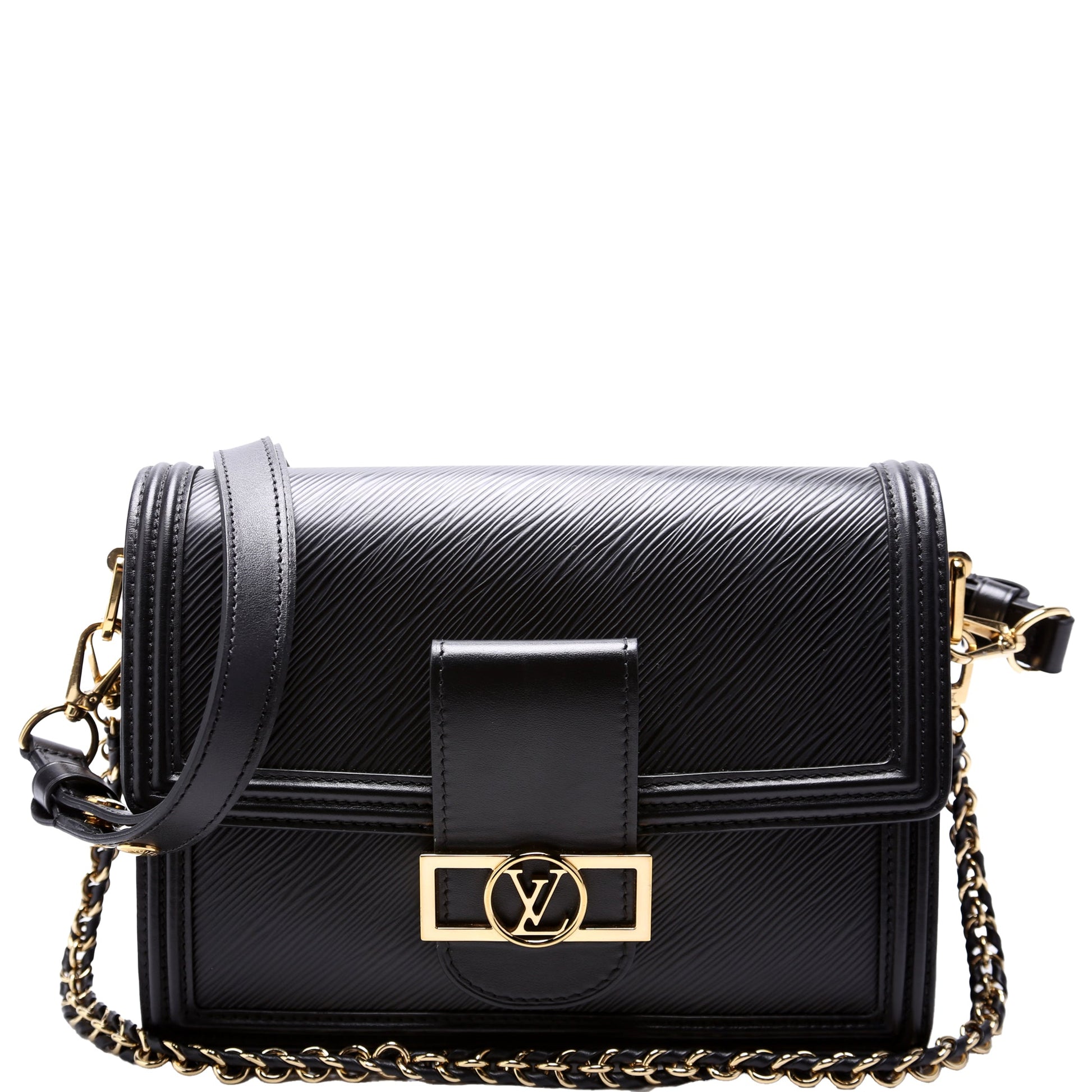 Louis Vuitton Dauphine MM Epi Black Handbag