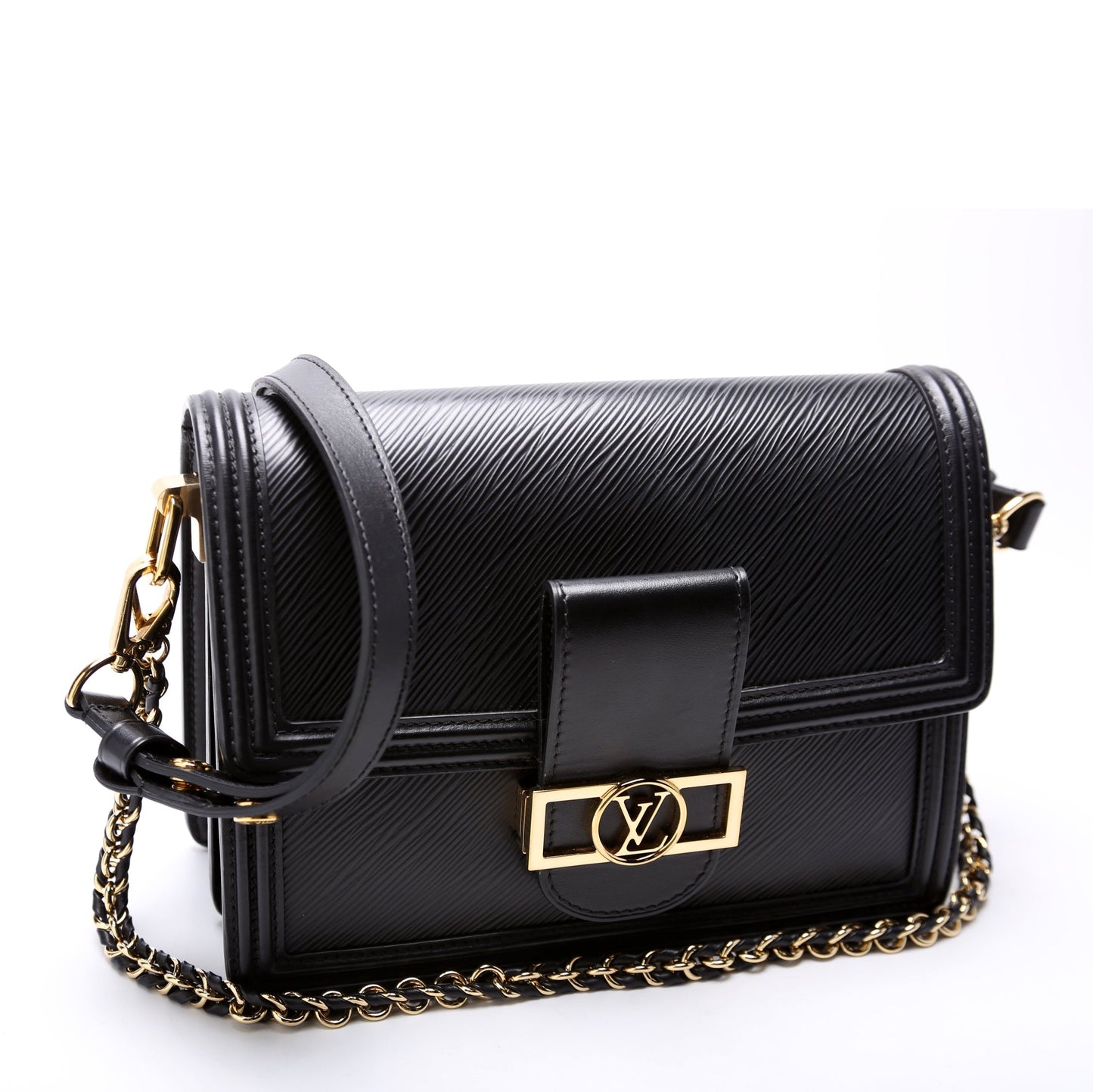 Louis Vuitton Dauphine MM Epi Black Handbag