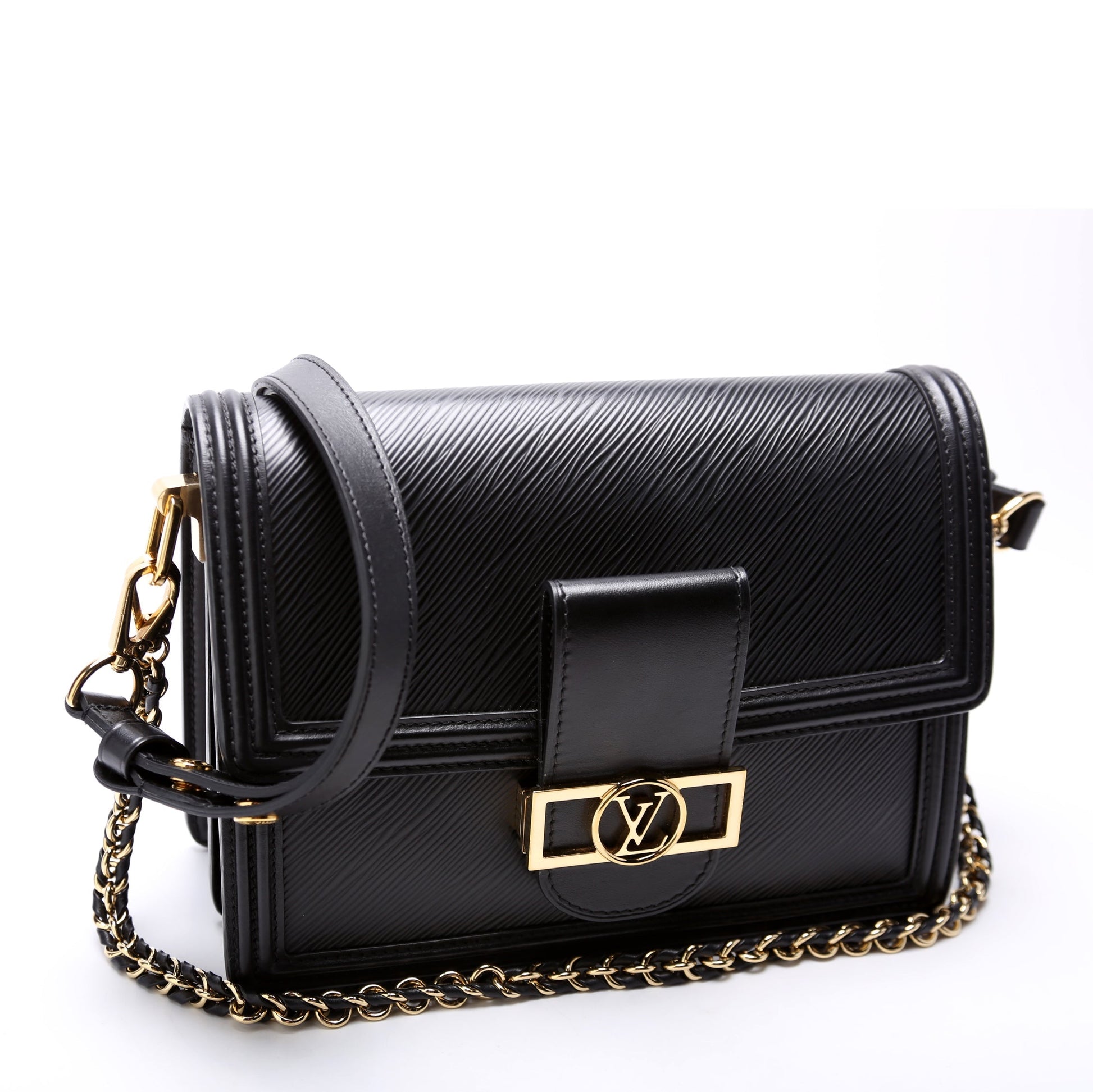 Louis Vuitton Dauphine MM Epi Black Handbag