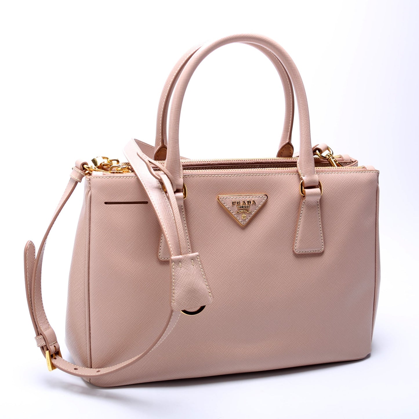 Prada Saffiano Galleria Bag Pink Small Travel Bag