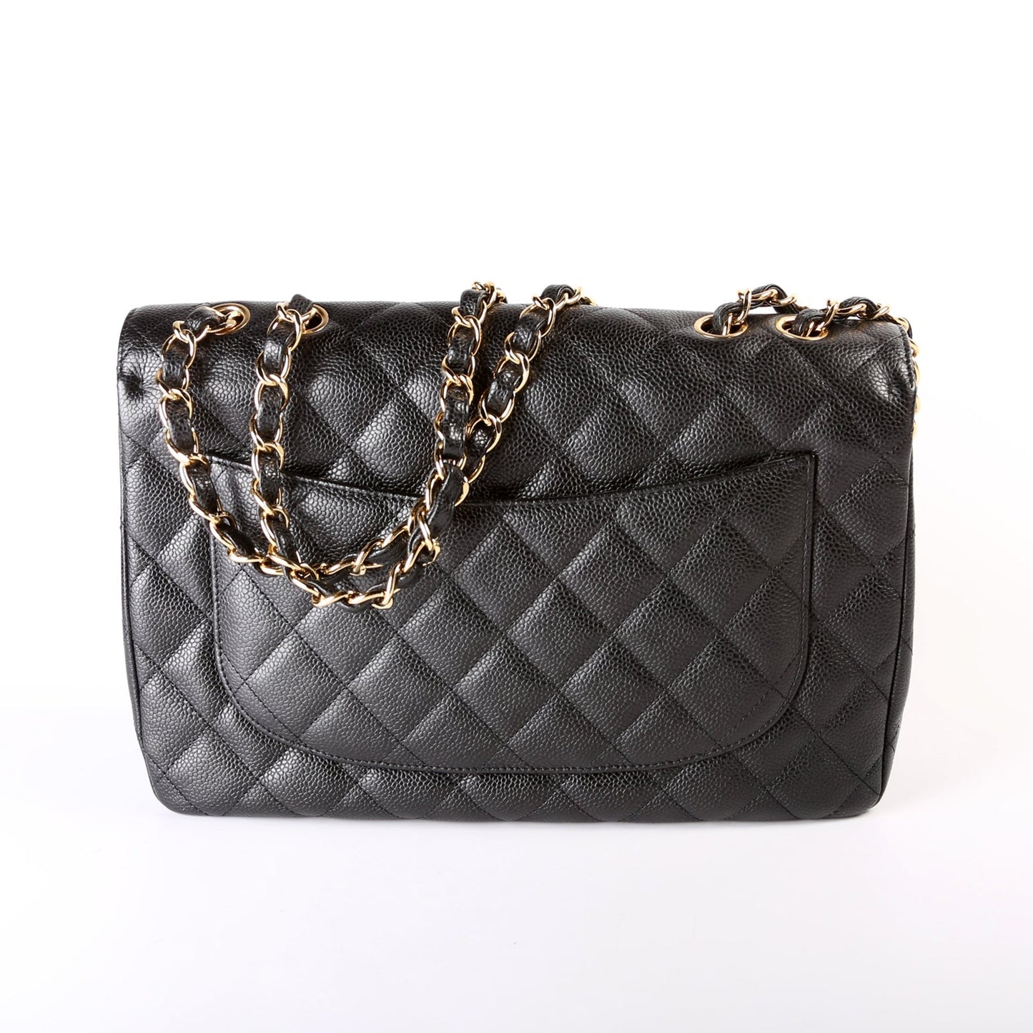 Chanel Classic Flap Jumbo Caviar 10-13M Black Handbag
