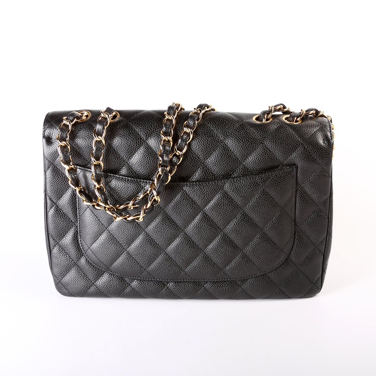Chanel Classic Flap Jumbo Caviar 10-13M Black Handbag