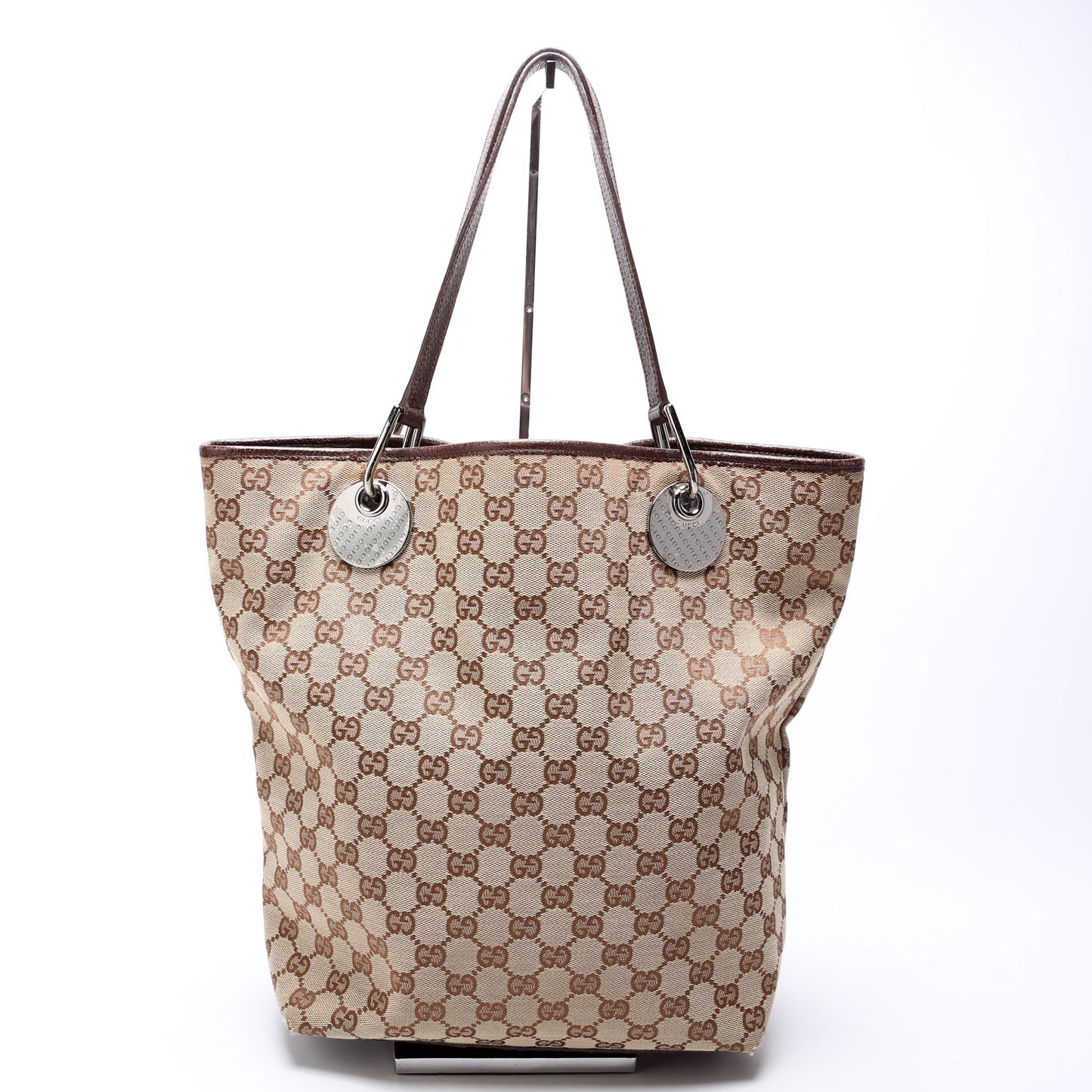 Gucci GG Canvas Brown Tote Bag Tote Brown