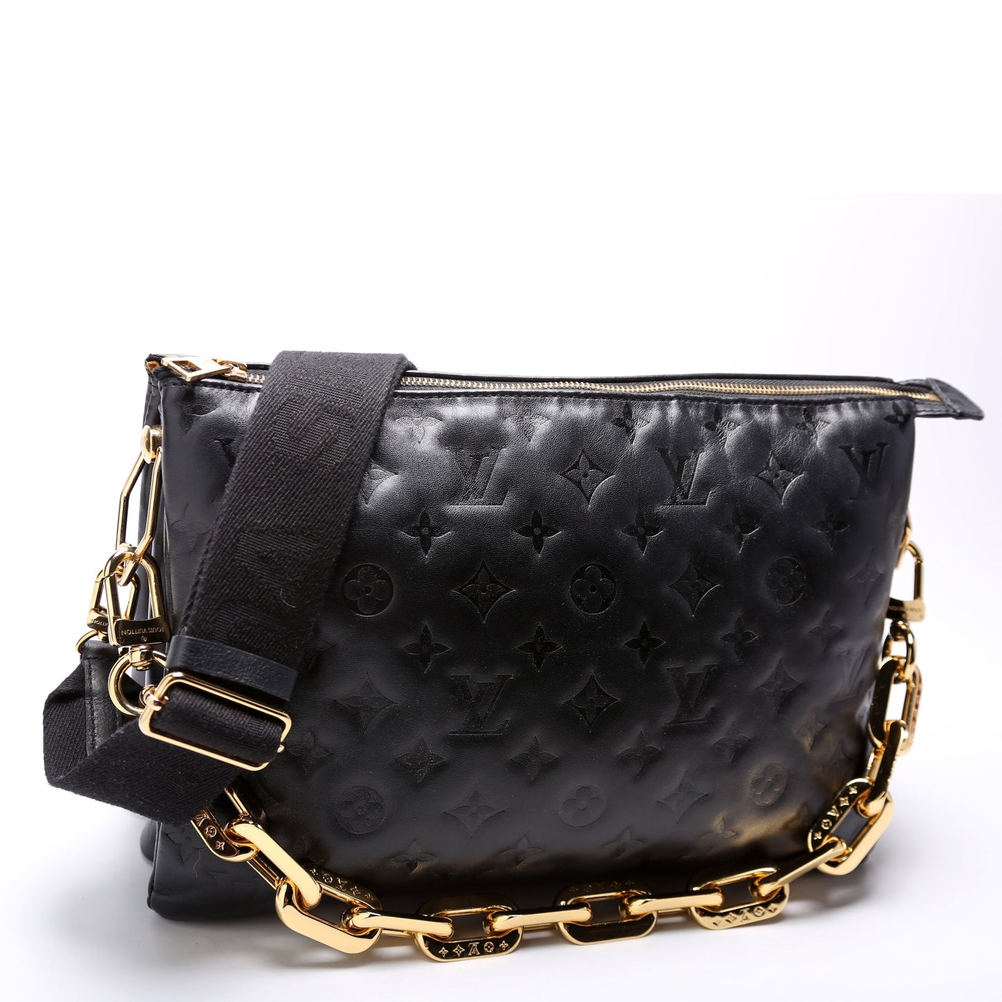 Louis Vuitton Coussin MM Lambskin Black Handbag Lambskin Black