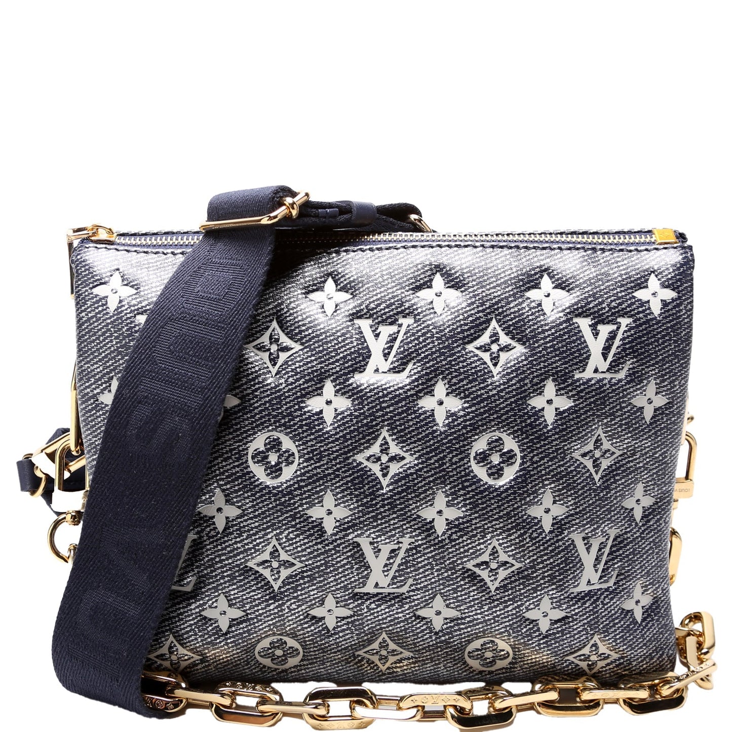 Louis Vuitton Coussin PM NM Denim Printed Lambskin Handbag