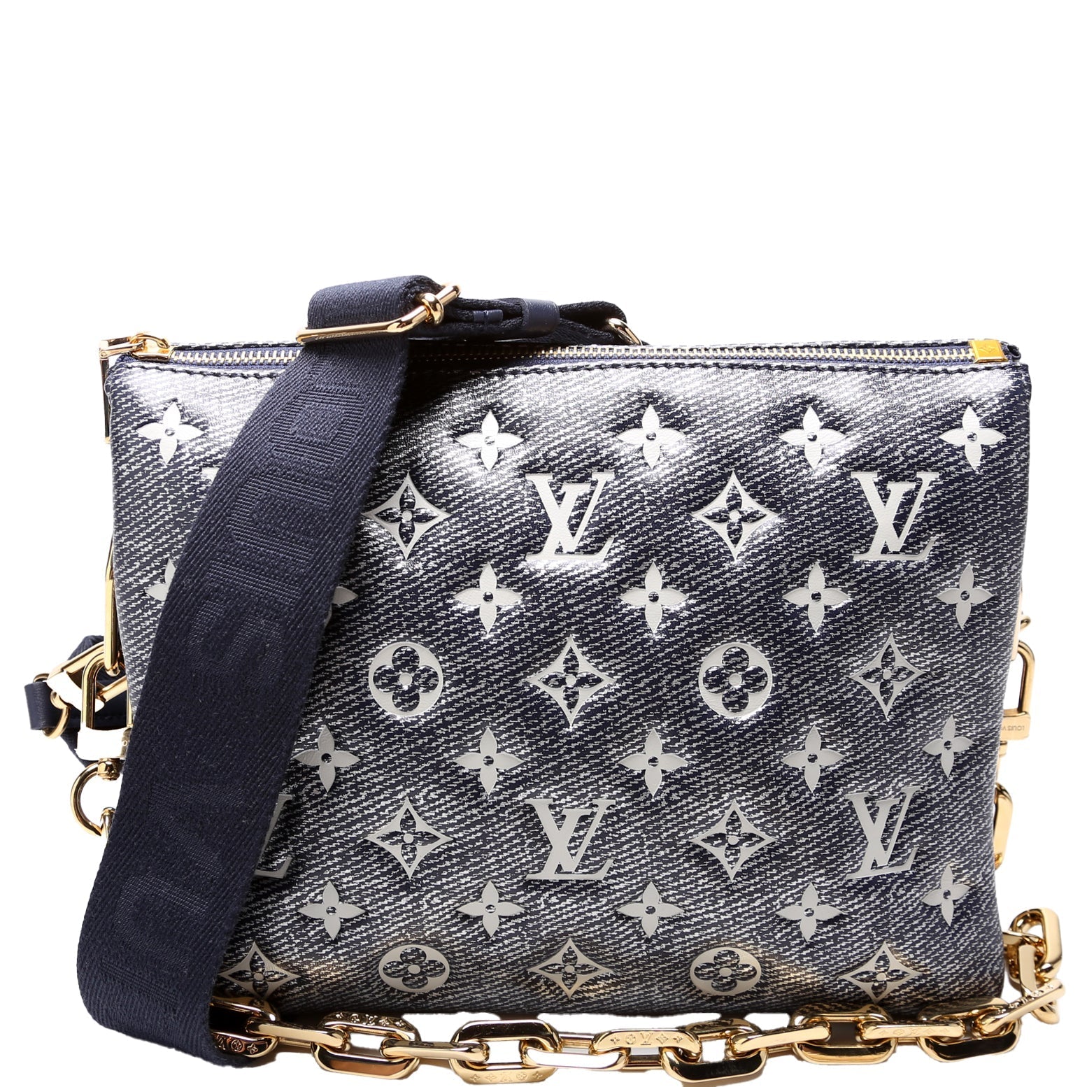 Louis Vuitton Coussin PM NM Denim Printed Lambskin Handbag