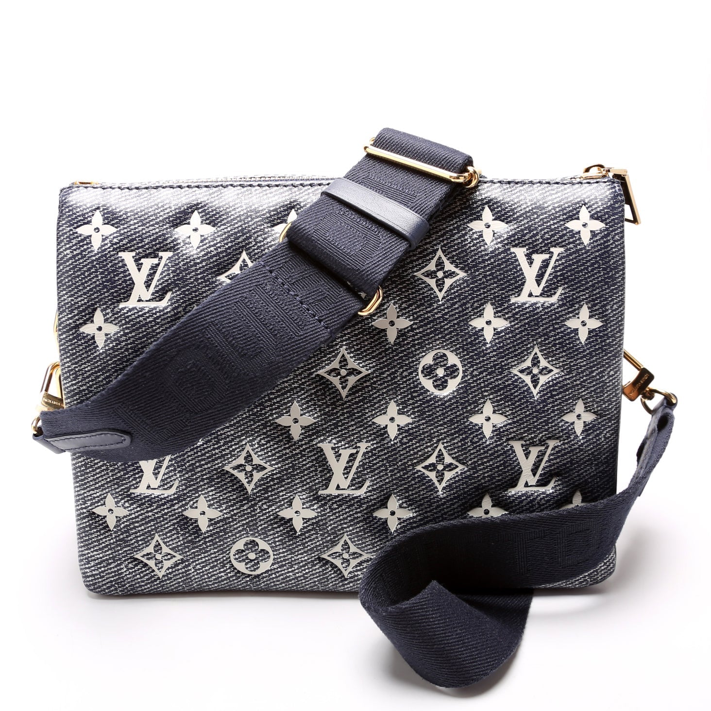 Louis Vuitton Coussin PM NM Denim Printed Lambskin Handbag