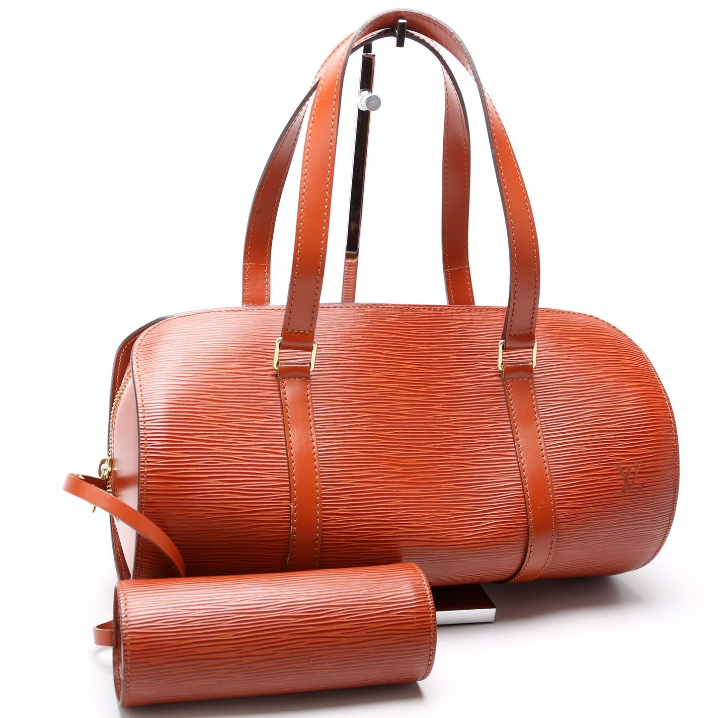 Louis Vuitton Soufflot Brown Epi Handbag