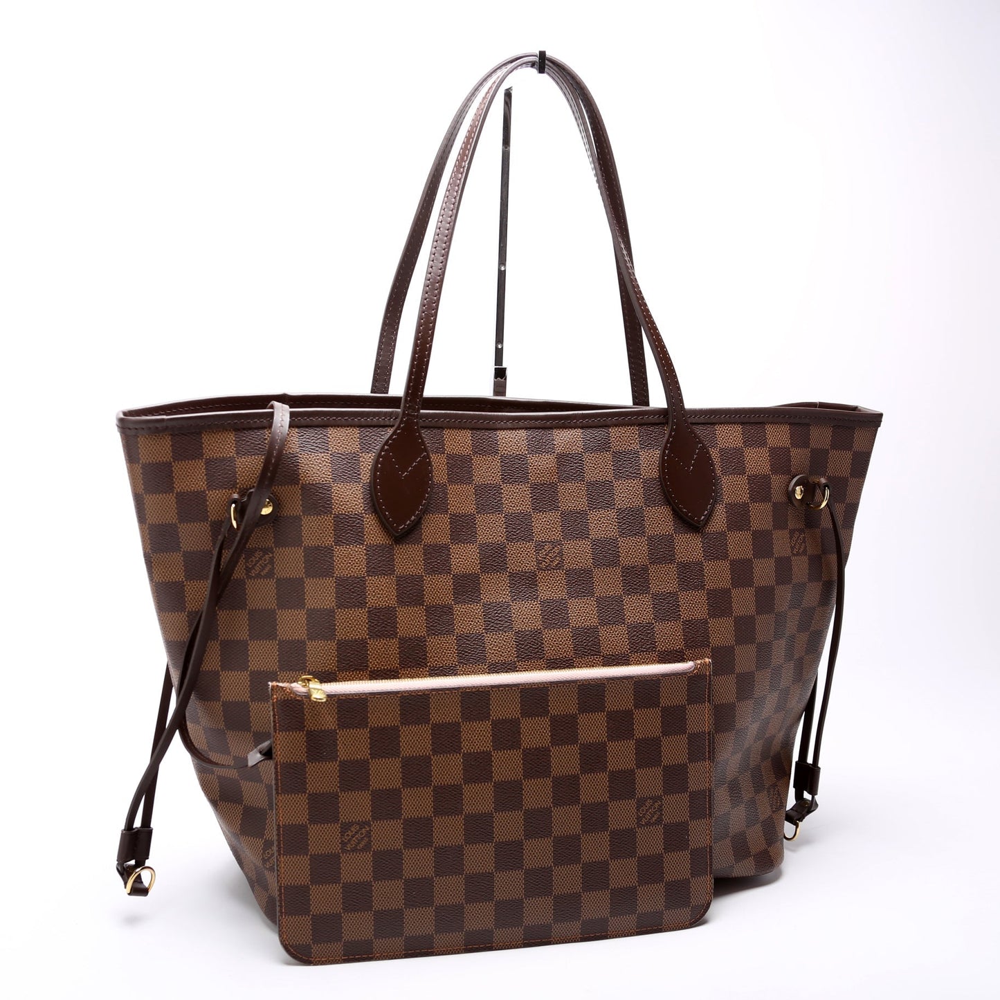 Louis Vuitton Neverfull W MM Ebene Damier Pink Wallet Case