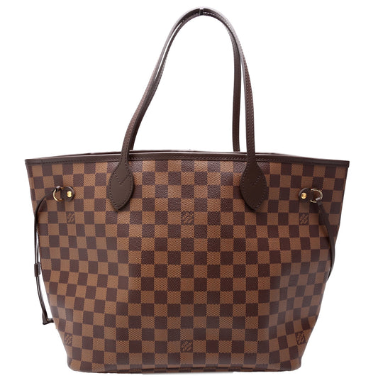 Louis Vuitton Neverfull MM Ebene Damier Red Tote Bag