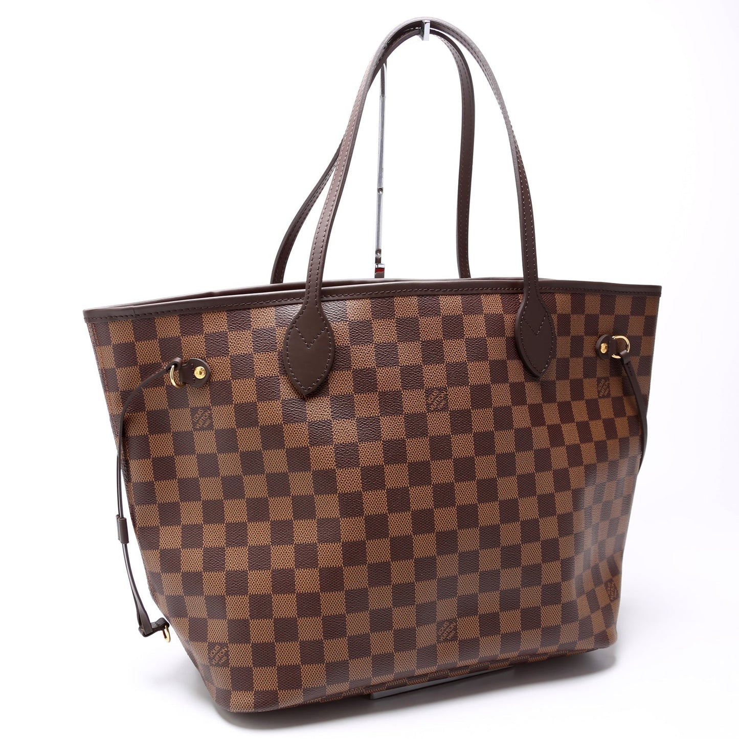 Louis Vuitton Neverfull MM Ebene Damier Red Tote Bag
