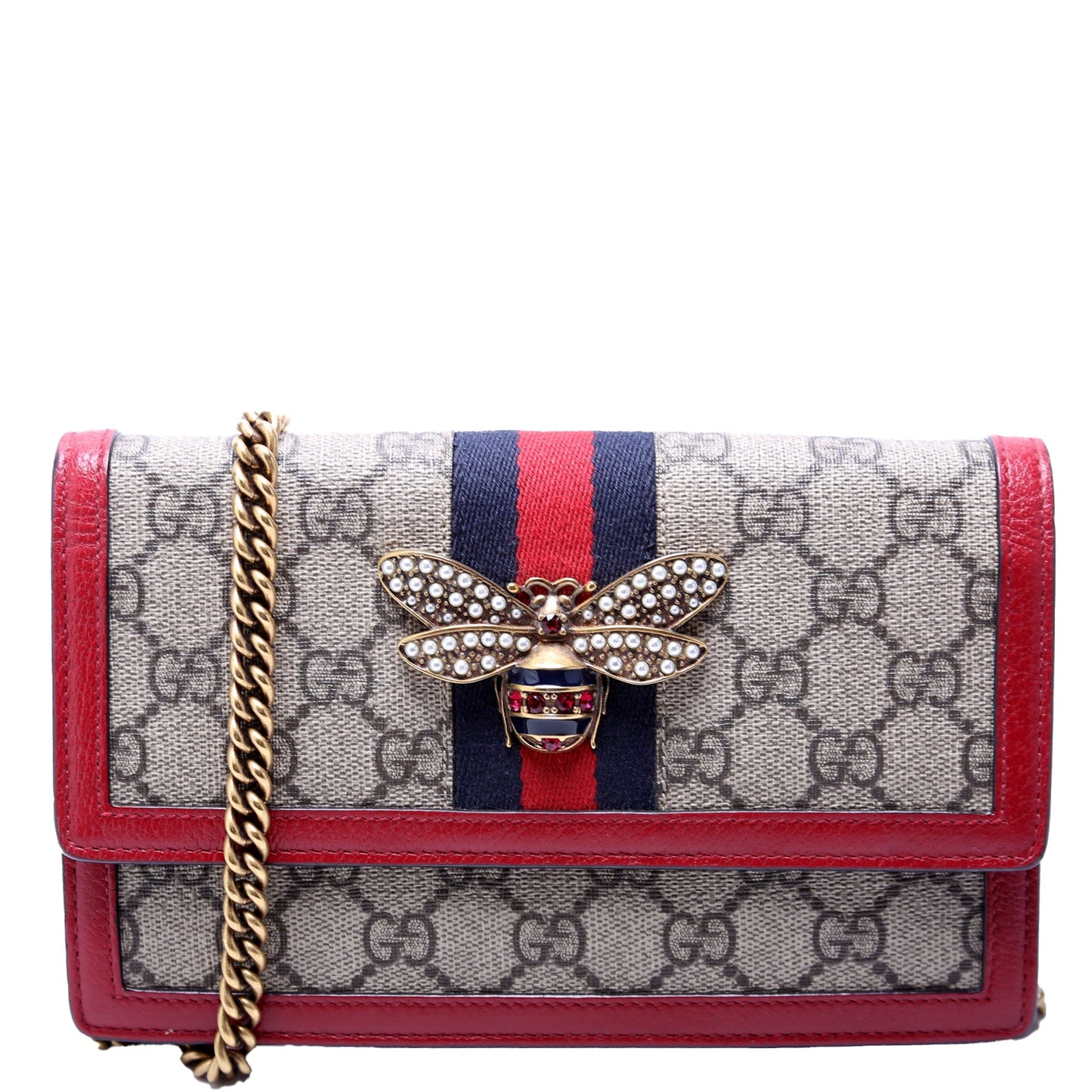 Gucci Queen Margaret WOC Red Travel Bag