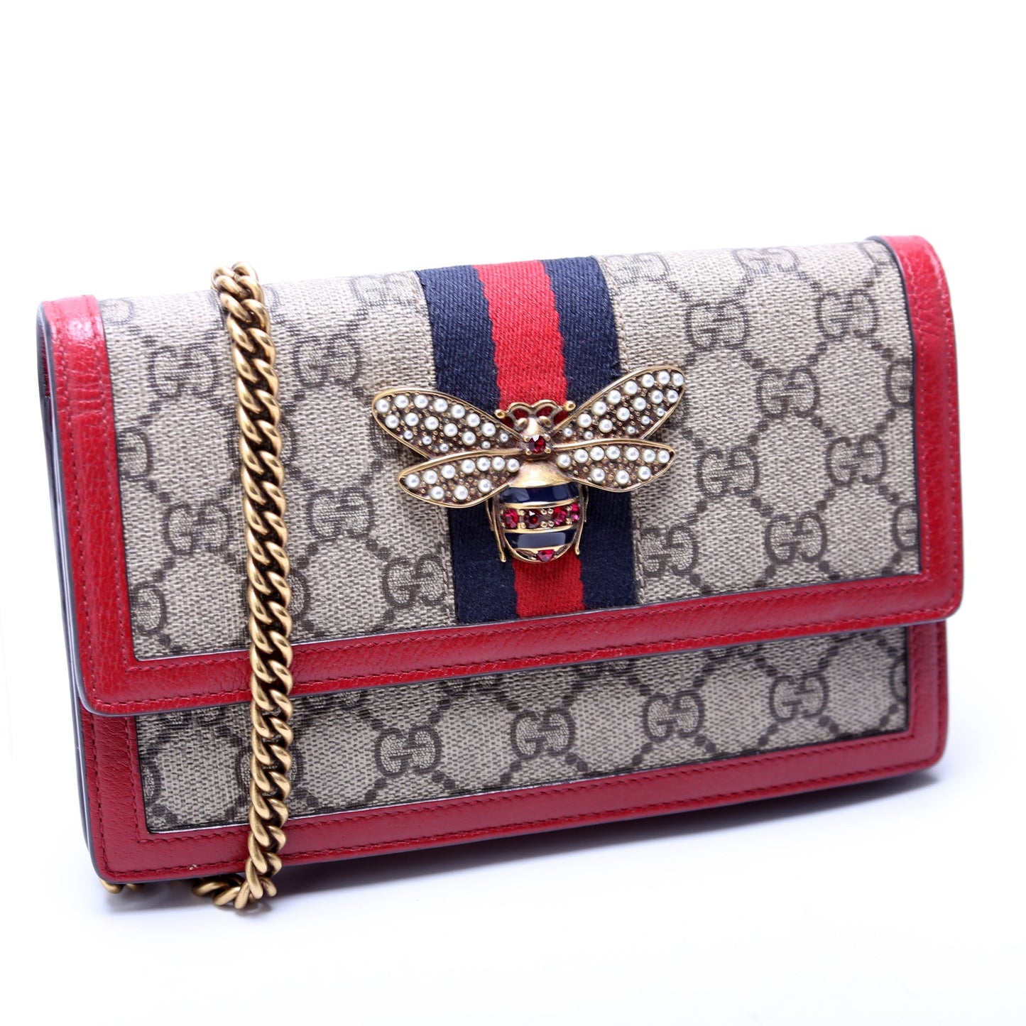 Gucci Queen Margaret WOC Red Travel Bag