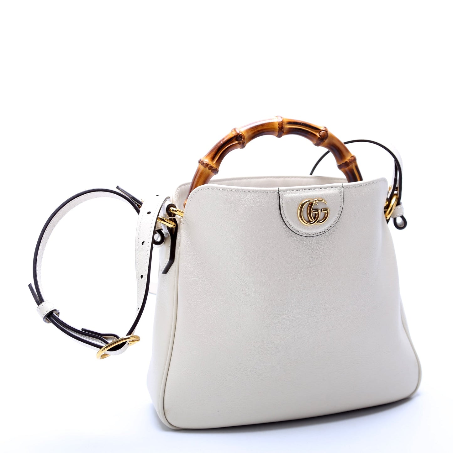 Gucci Diana Bamboo White Shoulder Bag