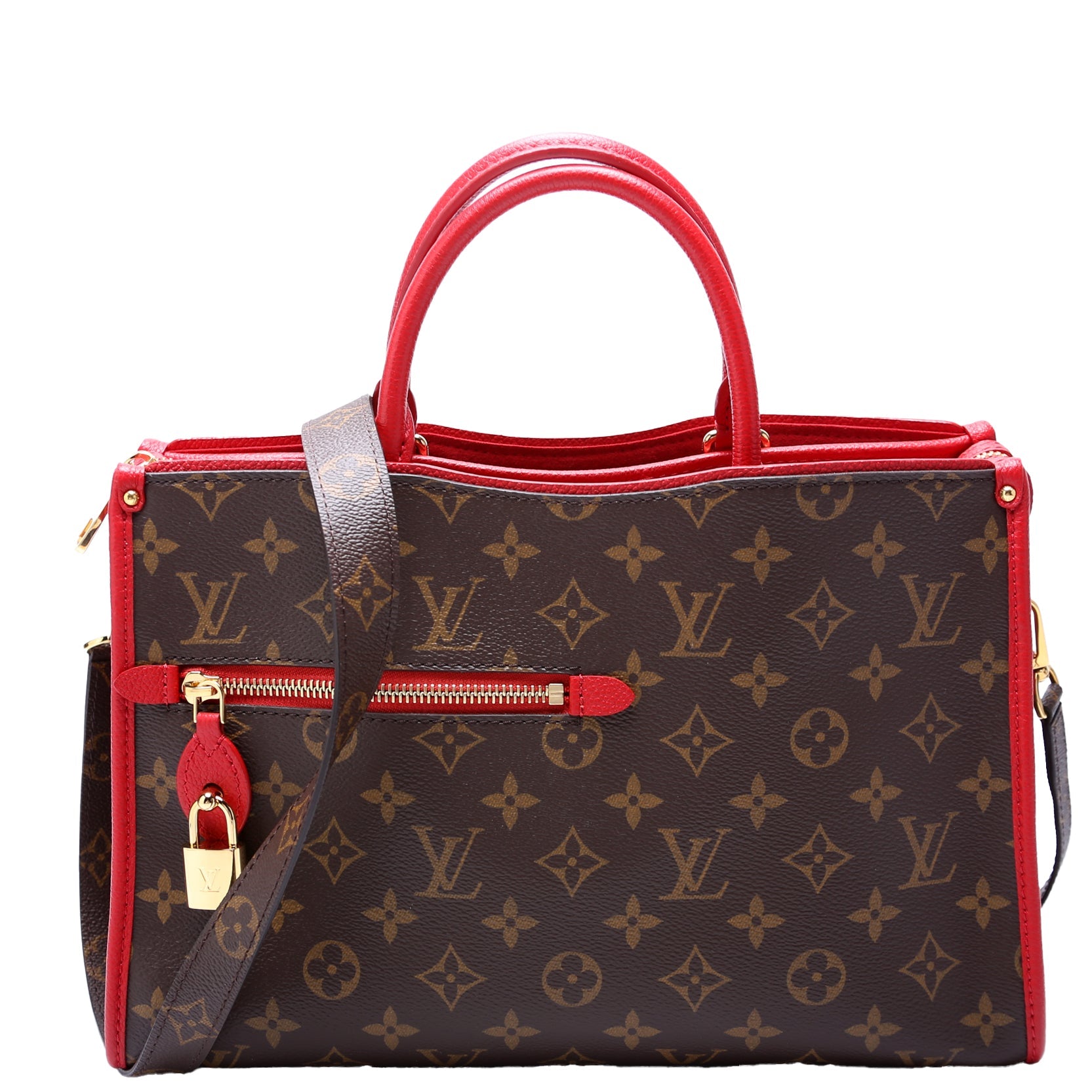 Louis Vuitton Popincourt PM NM Monogram Red Handbag