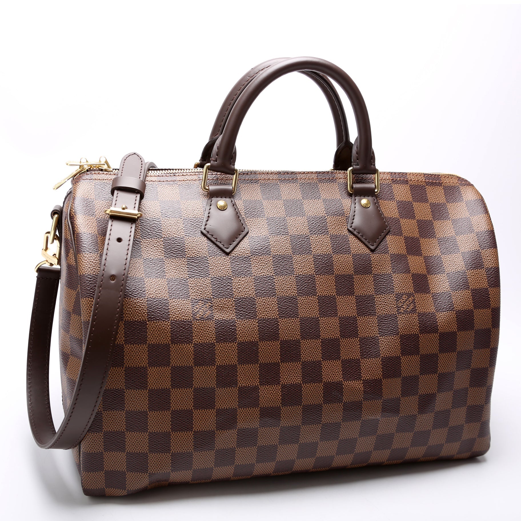 Louis Vuitton Speedy 35 Bandouliere Ebene Damier Handbag Ebene 9