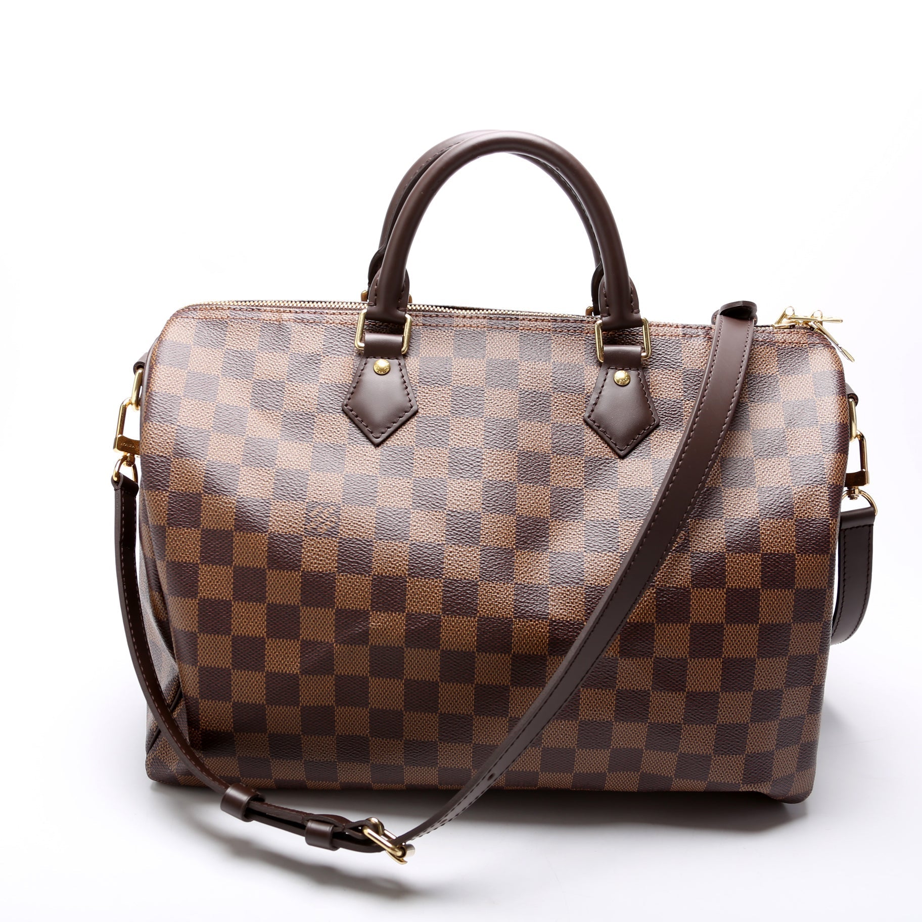 Louis Vuitton Speedy 35 Bandouliere Ebene Damier Handbag Ebene 9