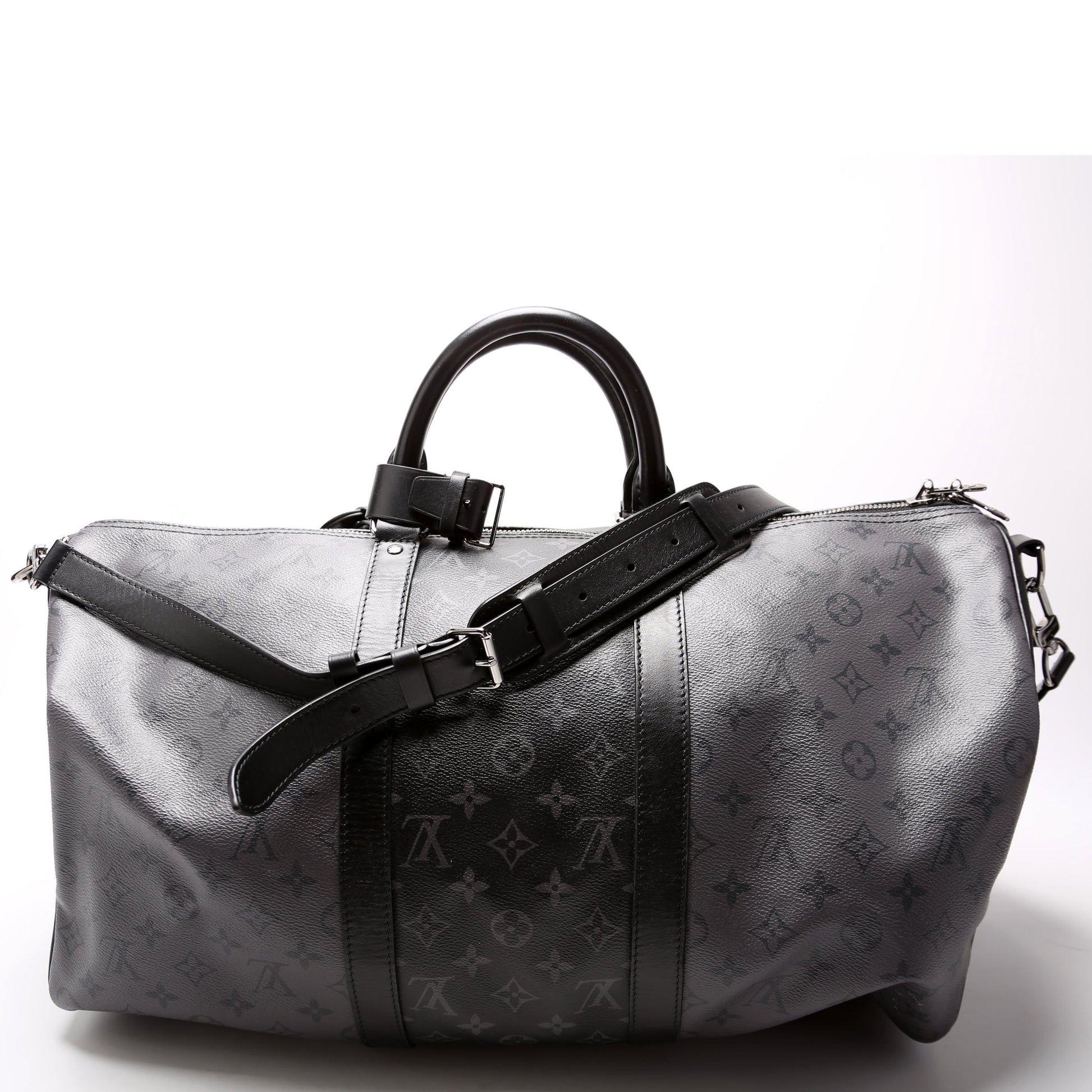 Louis Vuitton Keepall 50 Bandouliere Reverse Eclipse Monogram Travel Bag Eclipse 1