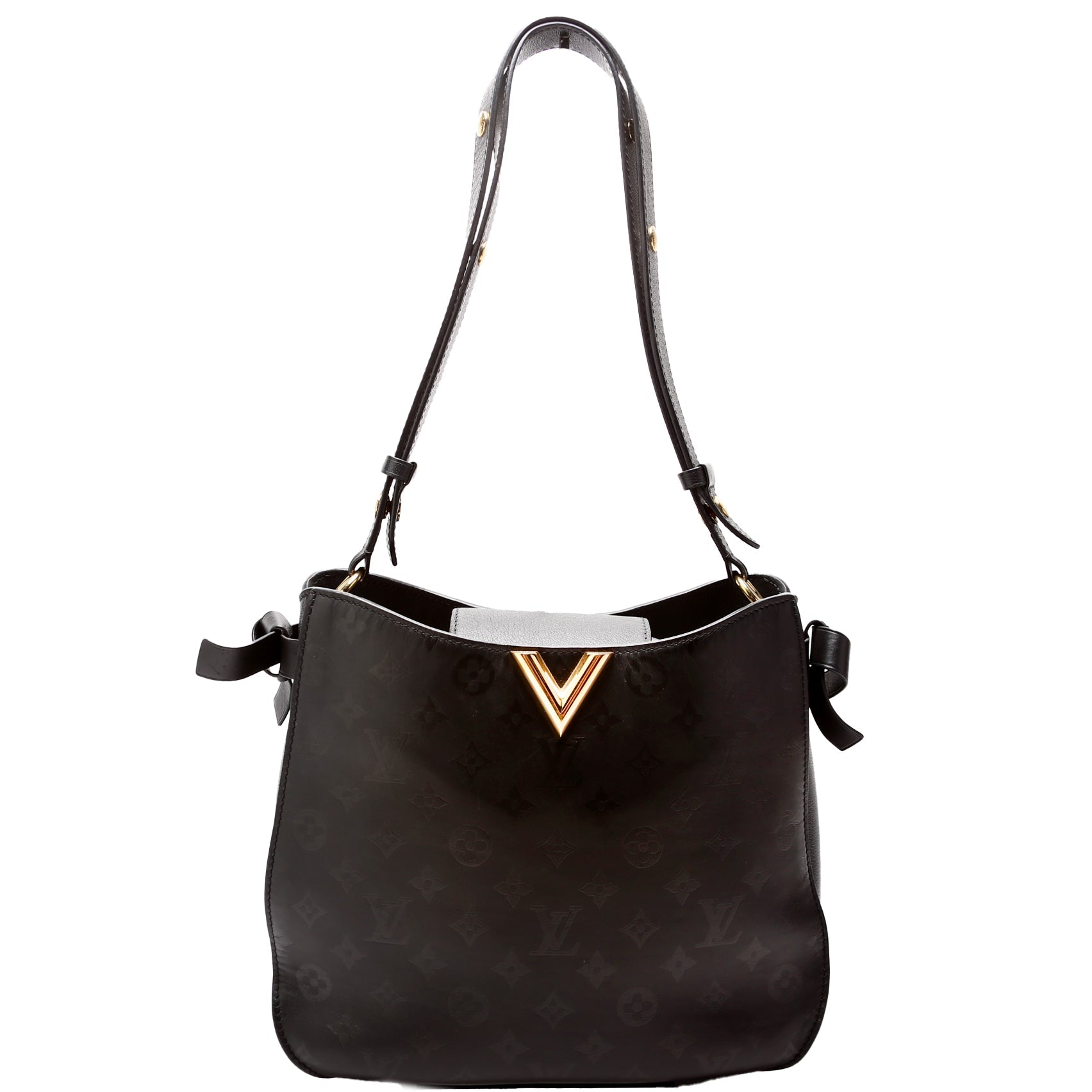 Louis Vuitton Very Hobo Calfskin Monogram Shoulder Bag Calfskin 1
