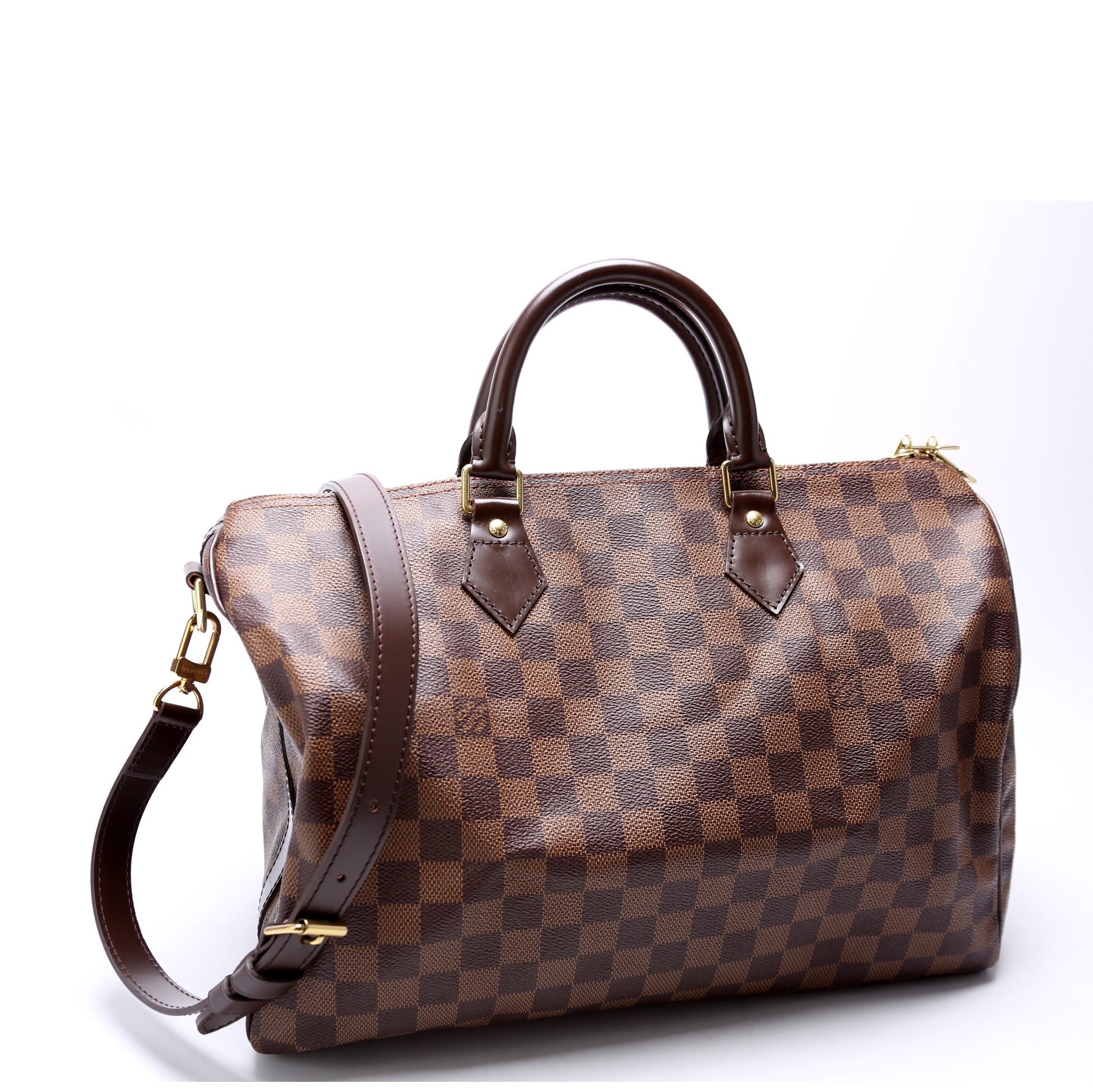 Louis Vuitton Speedy 35 Bandouliere Ebene Damier Handbag Ebene 14