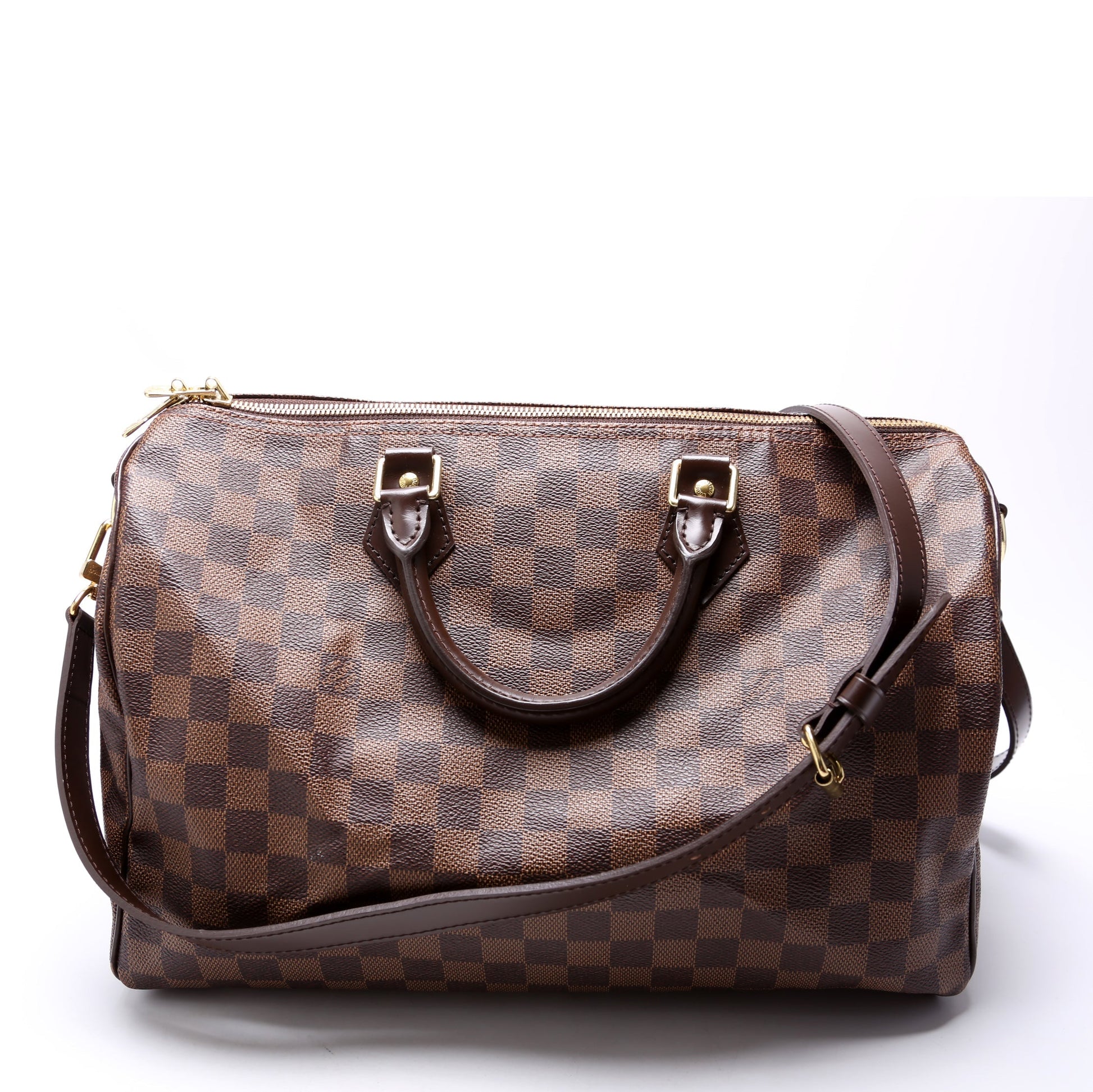 Louis Vuitton Speedy 35 Bandouliere Ebene Damier Handbag Ebene 14