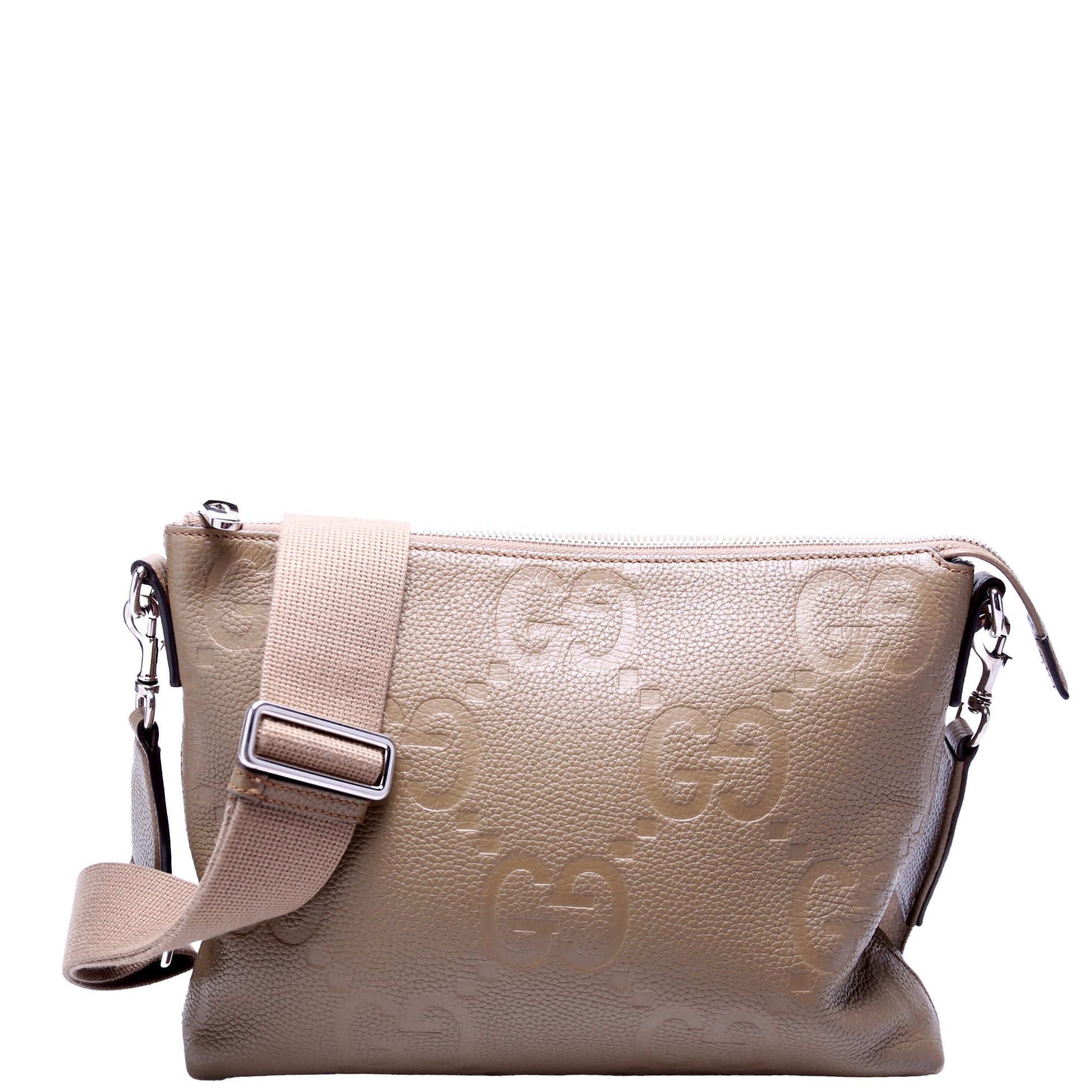 Gucci Jumbo GG Messenger Taupe Travel Bag