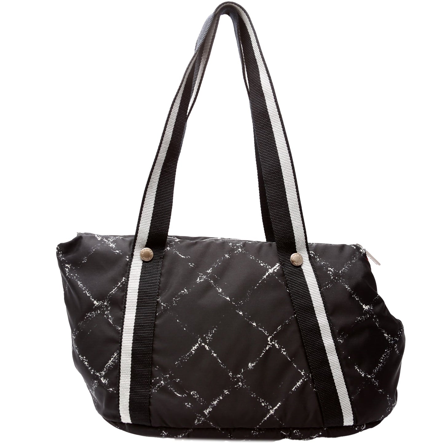 Chanel Ligne Nylon Pet Carrier 5M Black Travel Bag