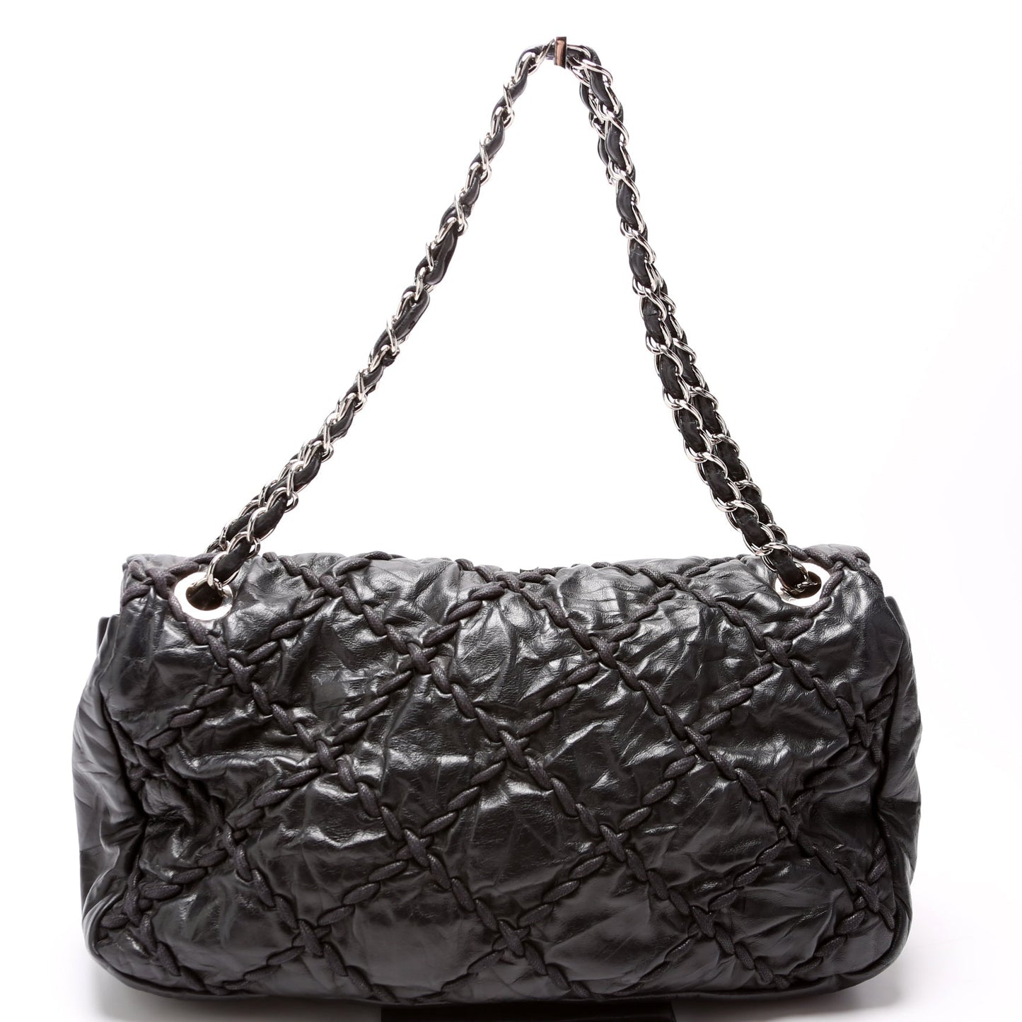 Chanel Ultra Stitch Jumbo Flap Calfskin 14M Black Handbag