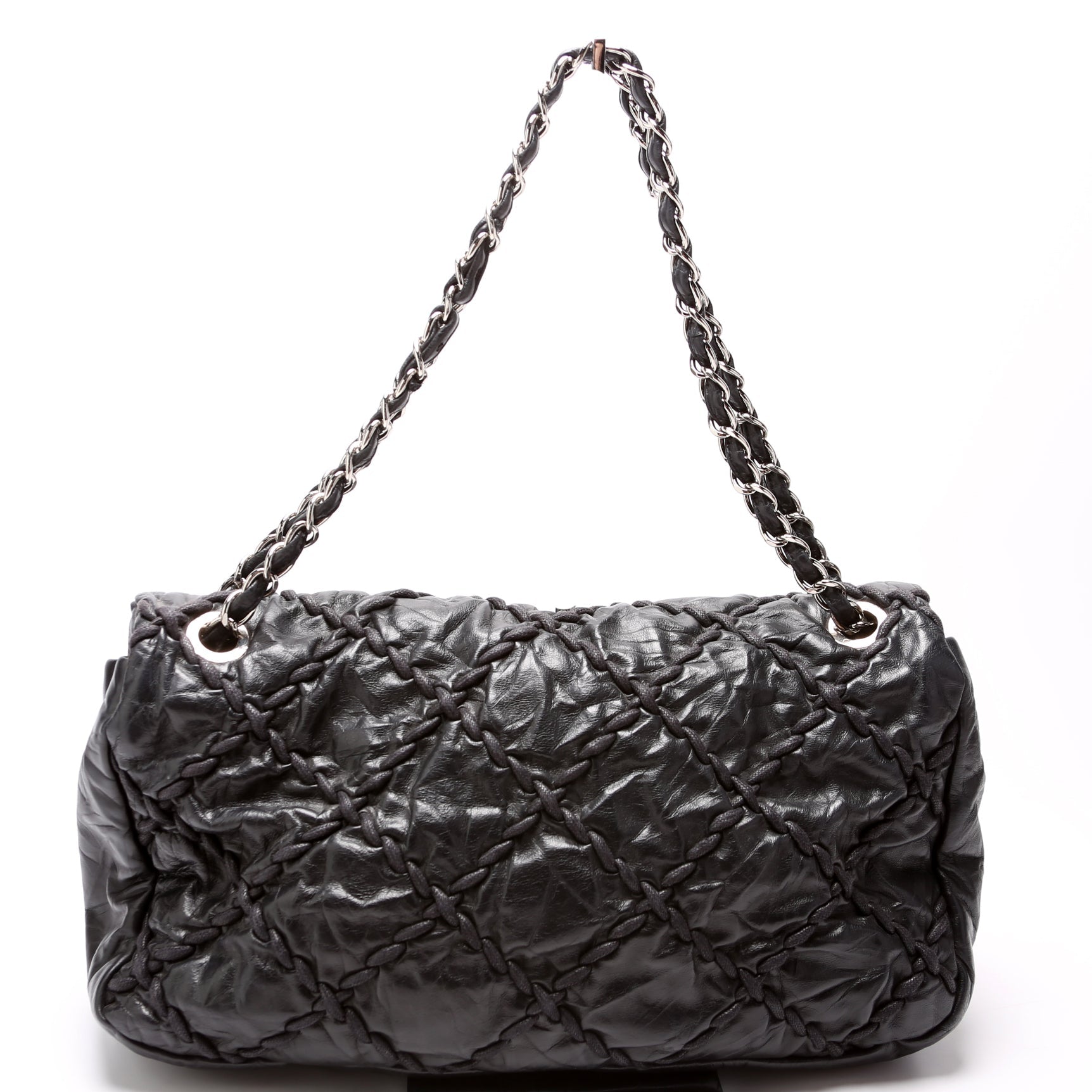 Chanel Ultra Stitch Jumbo Flap Calfskin 14M Black Handbag