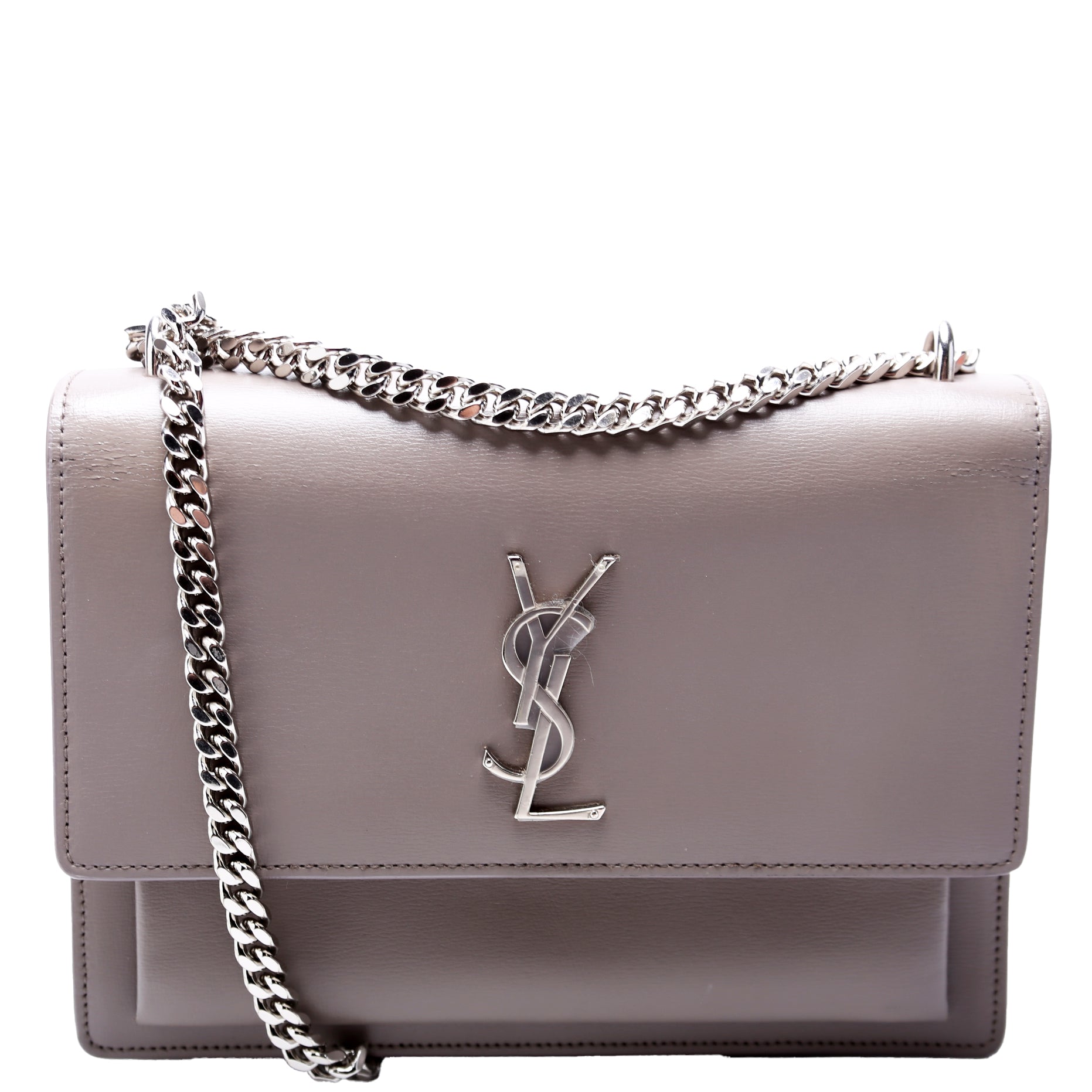YSL Saint Laurent Saint Laurent Sunset Smooth Grey Bag Leather Medium Travel Bag