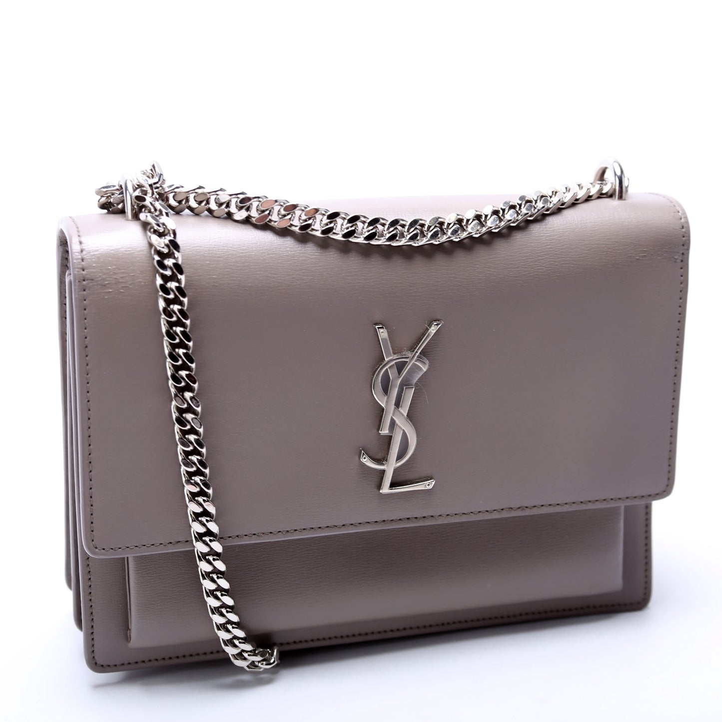 YSL Saint Laurent Saint Laurent Sunset Smooth Grey Bag Leather Medium Travel Bag