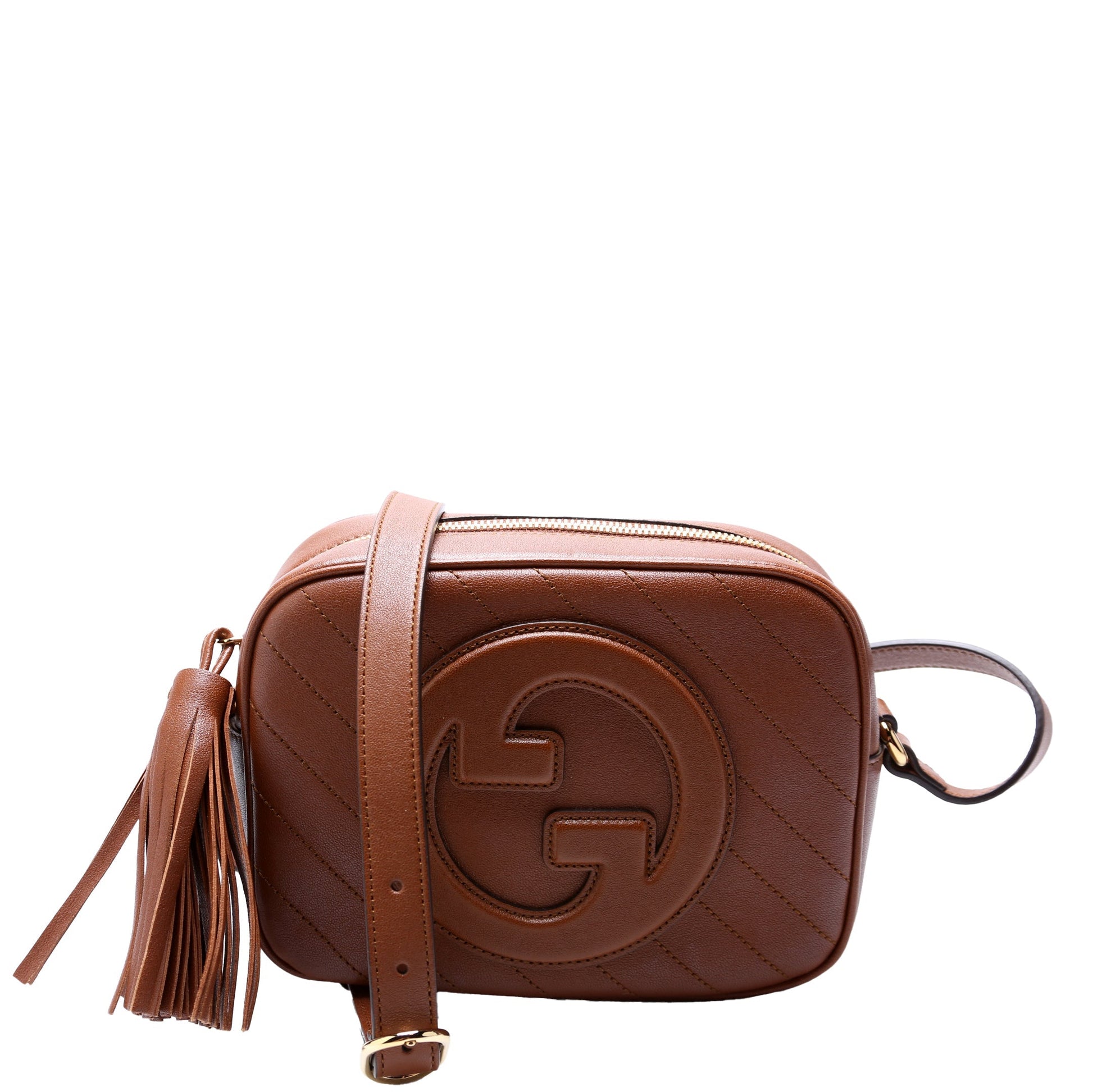 Gucci Blondie Leather Brown Small Shoulder Bag