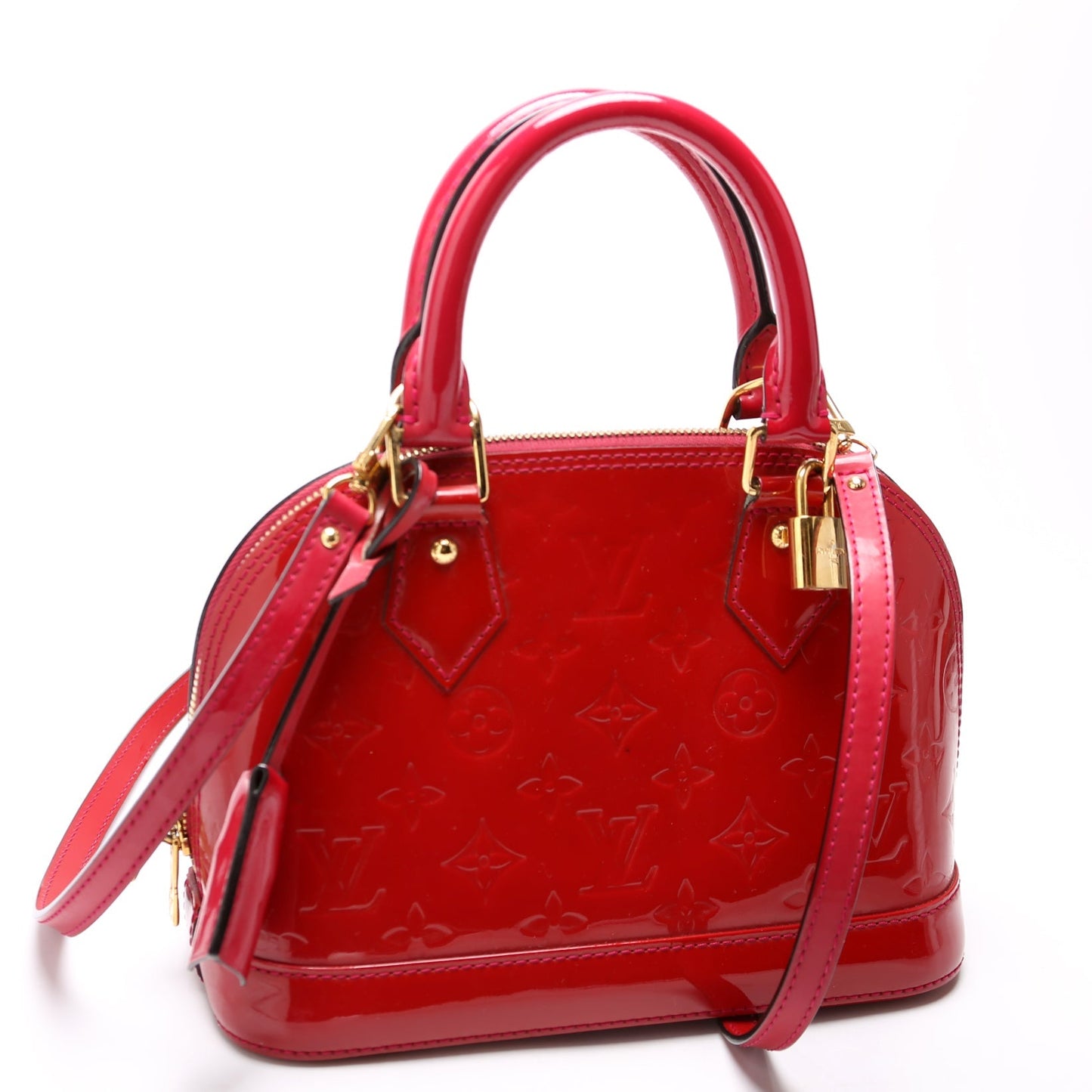 Louis Vuitton Alma BB Vernis Red Handbag