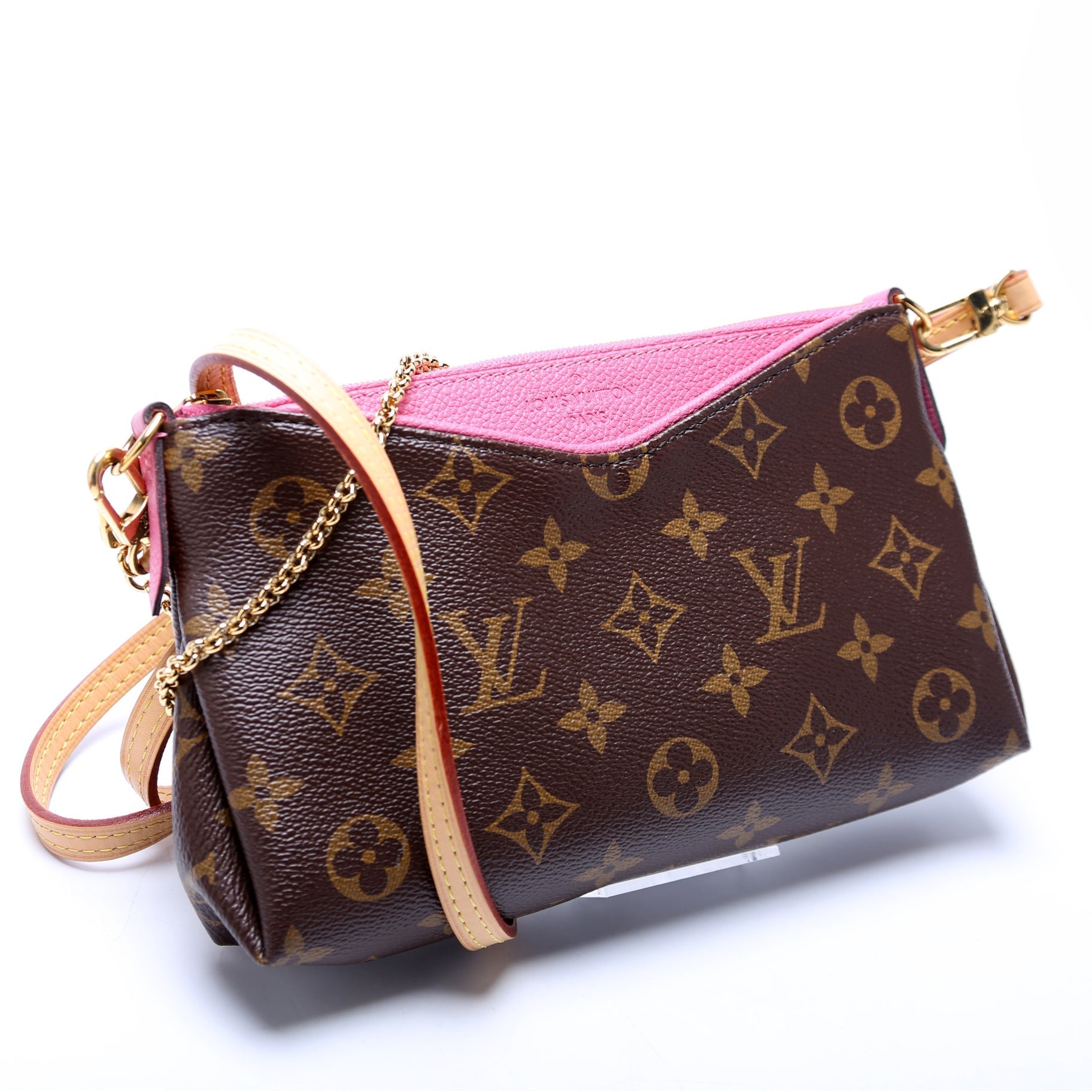 Louis Vuitton Pallas Monogram Pink Clutch Bag