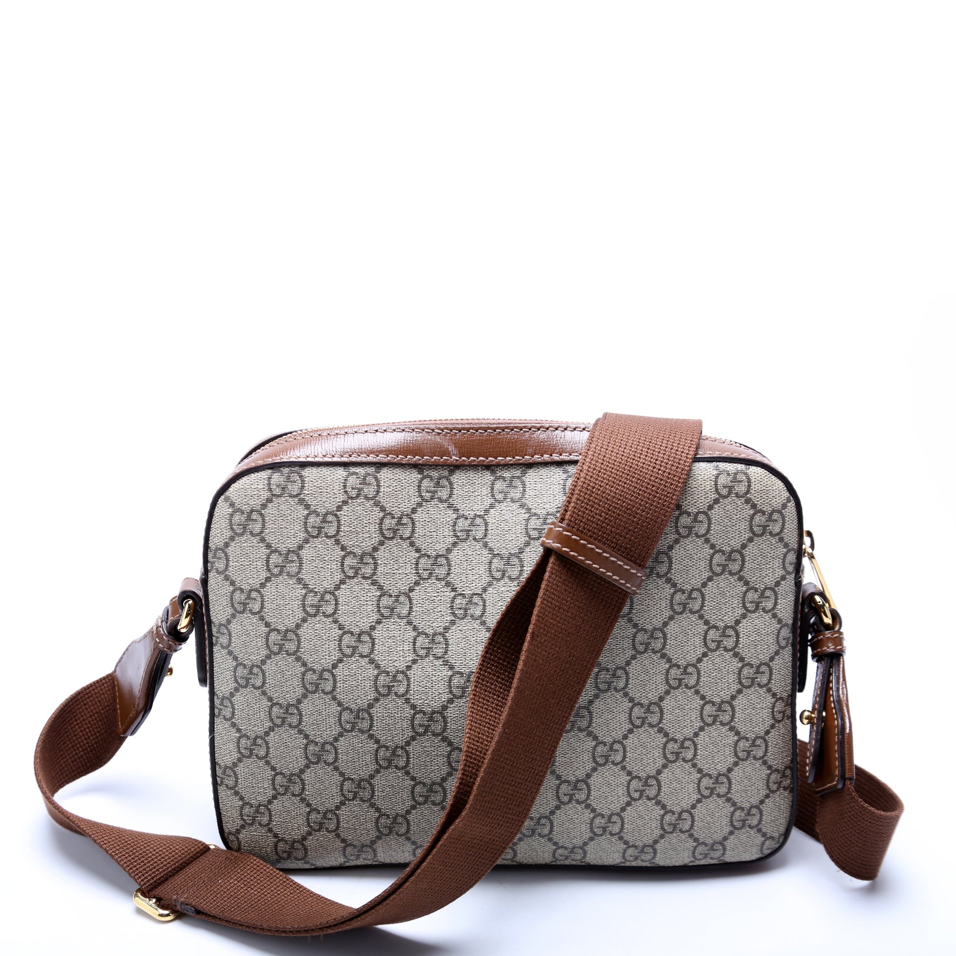 Gucci Interlocking GG Messenger Brown Travel Bag