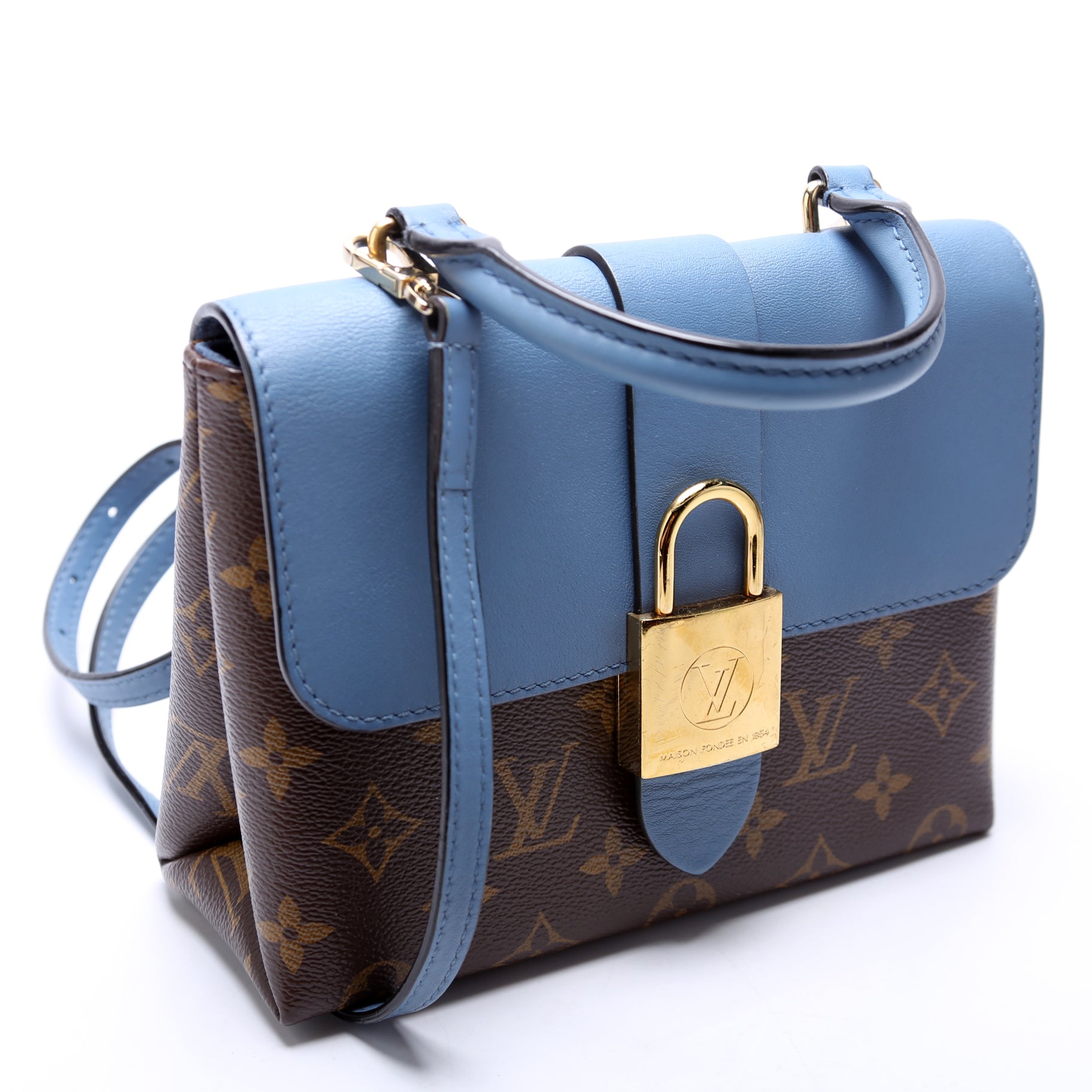 Louis Vuitton Locky BB Monogram Blue Handbag