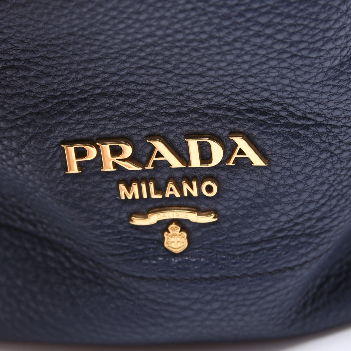 Prada Vitello Daino Bag Blue Bucket Bucket Bag