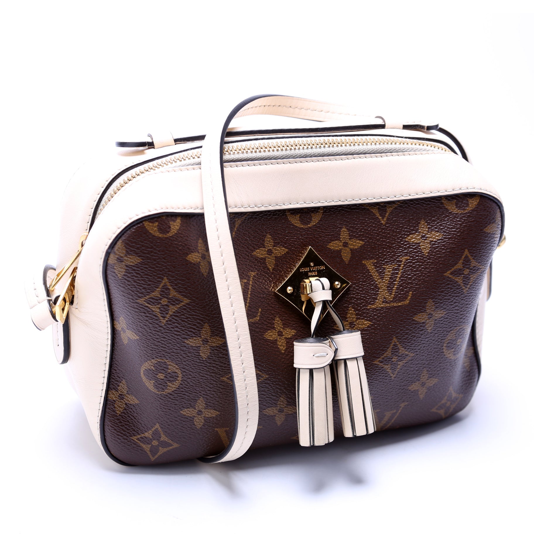 Louis Vuitton Saintonge Monogram White Handbag