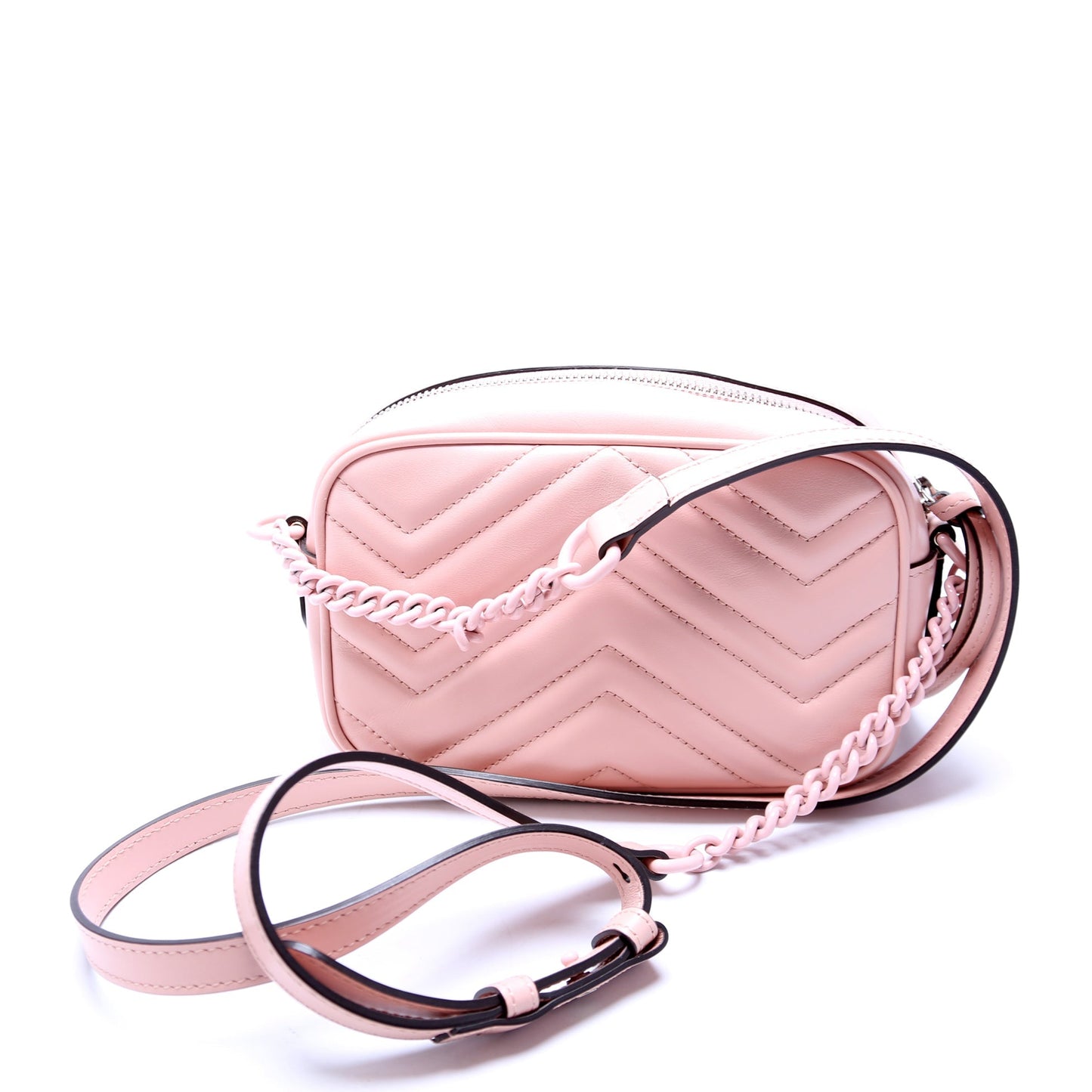 Gucci Marmont Aria Camera Pink Mini Travel Bag
