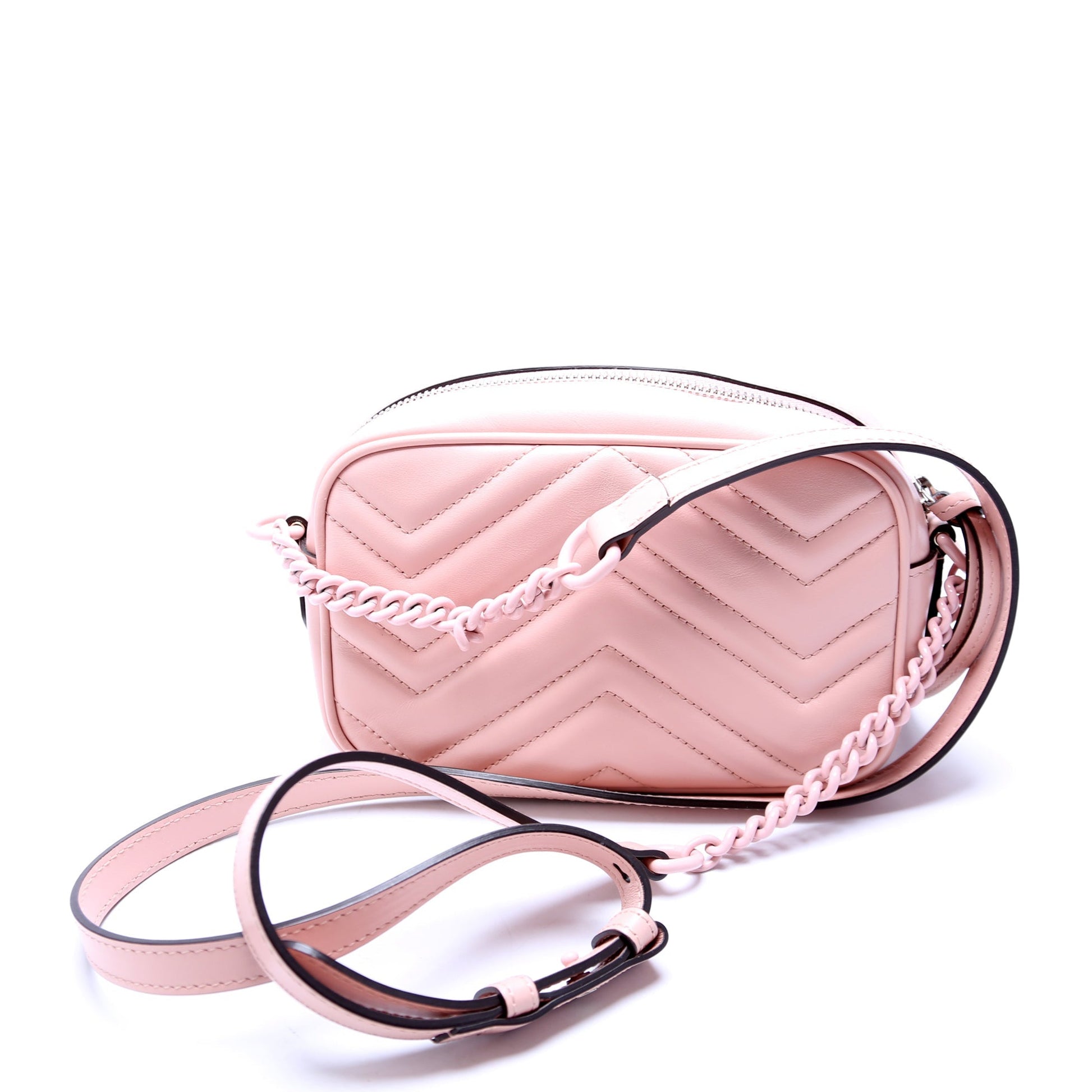 Gucci Marmont Aria Camera Pink Mini Travel Bag