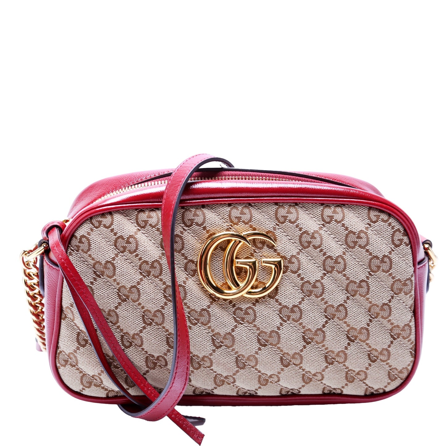 Gucci Marmont Sall Camera Canvas Red Travel Bag