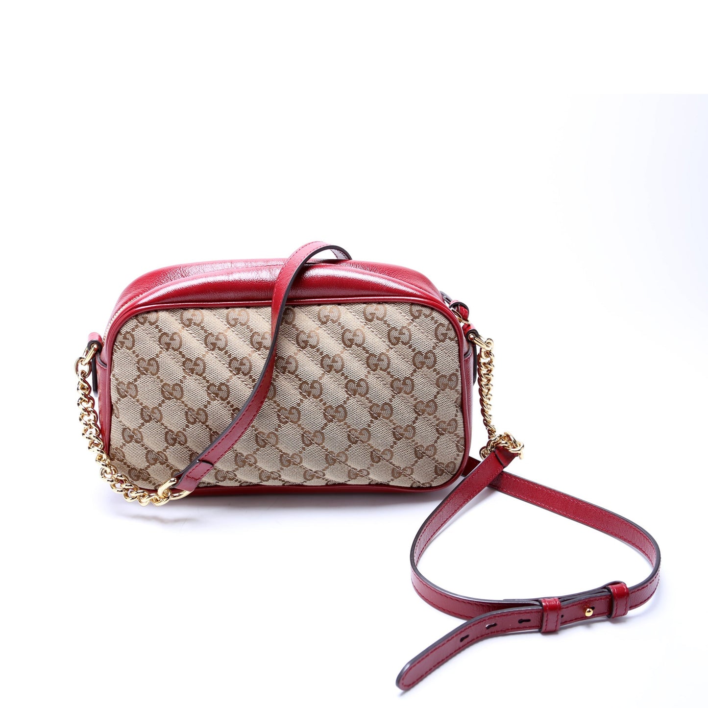 Gucci Marmont Sall Camera Canvas Red Travel Bag