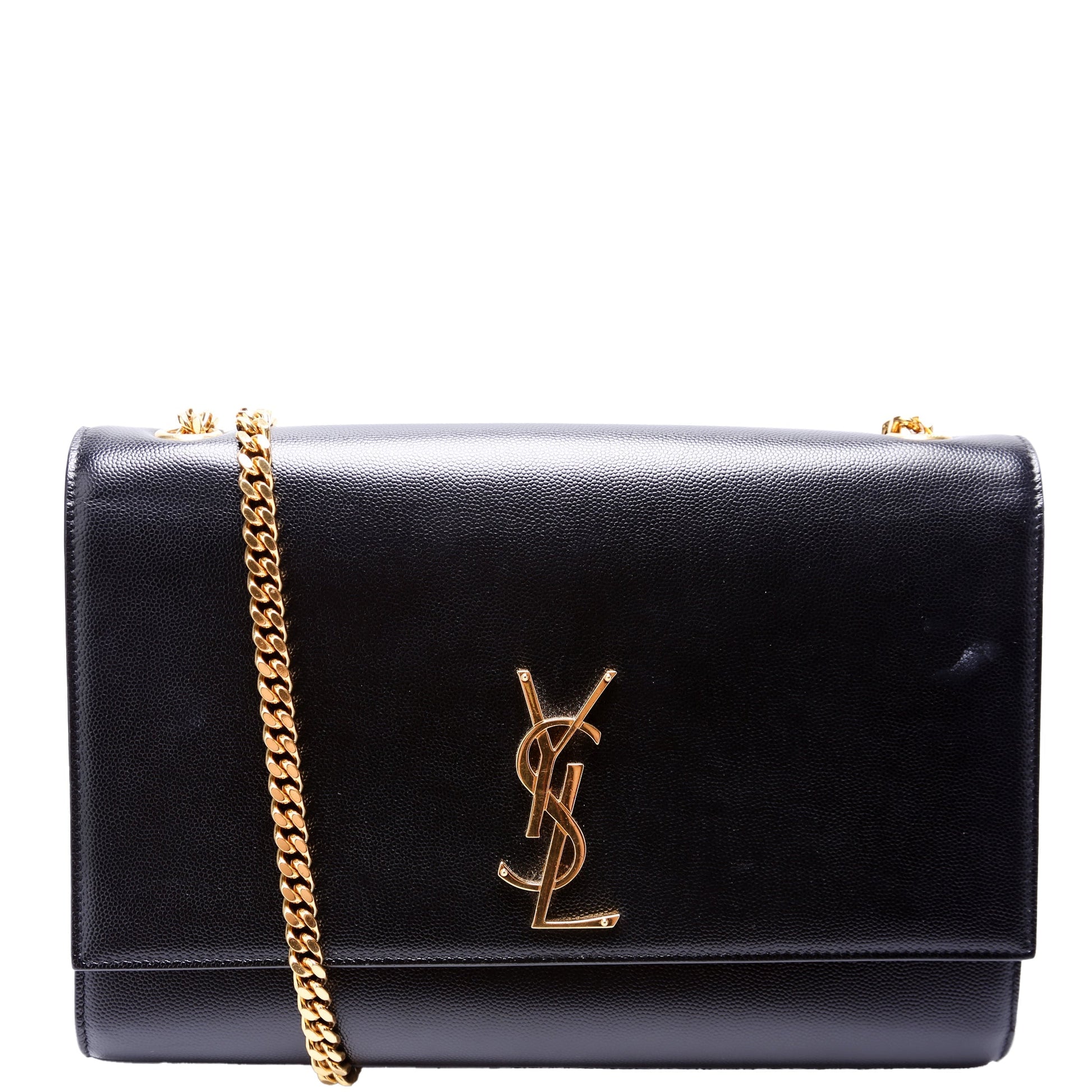 YSL Saint Laurent Saint Laurent Kate Satchel Grain Bag Black Large Travel Bag