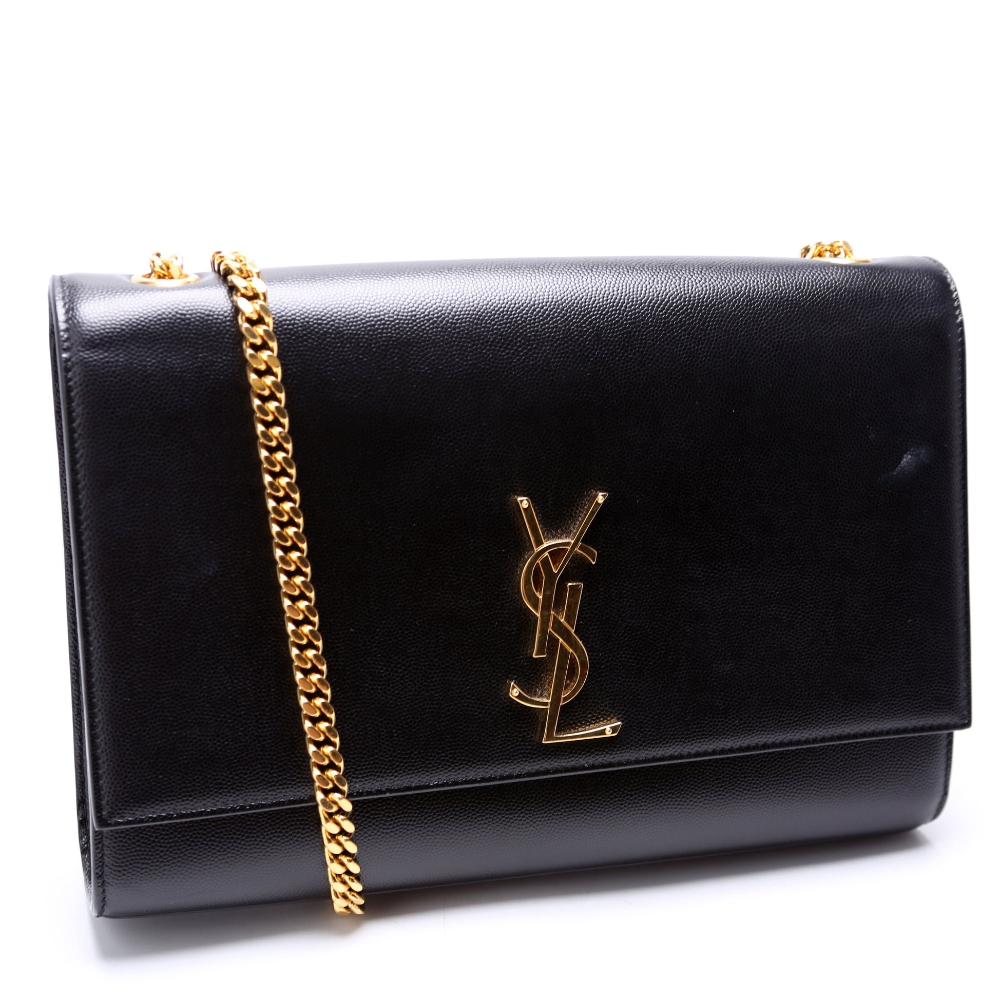 YSL Saint Laurent Saint Laurent Kate Satchel Grain Bag Black Large Travel Bag